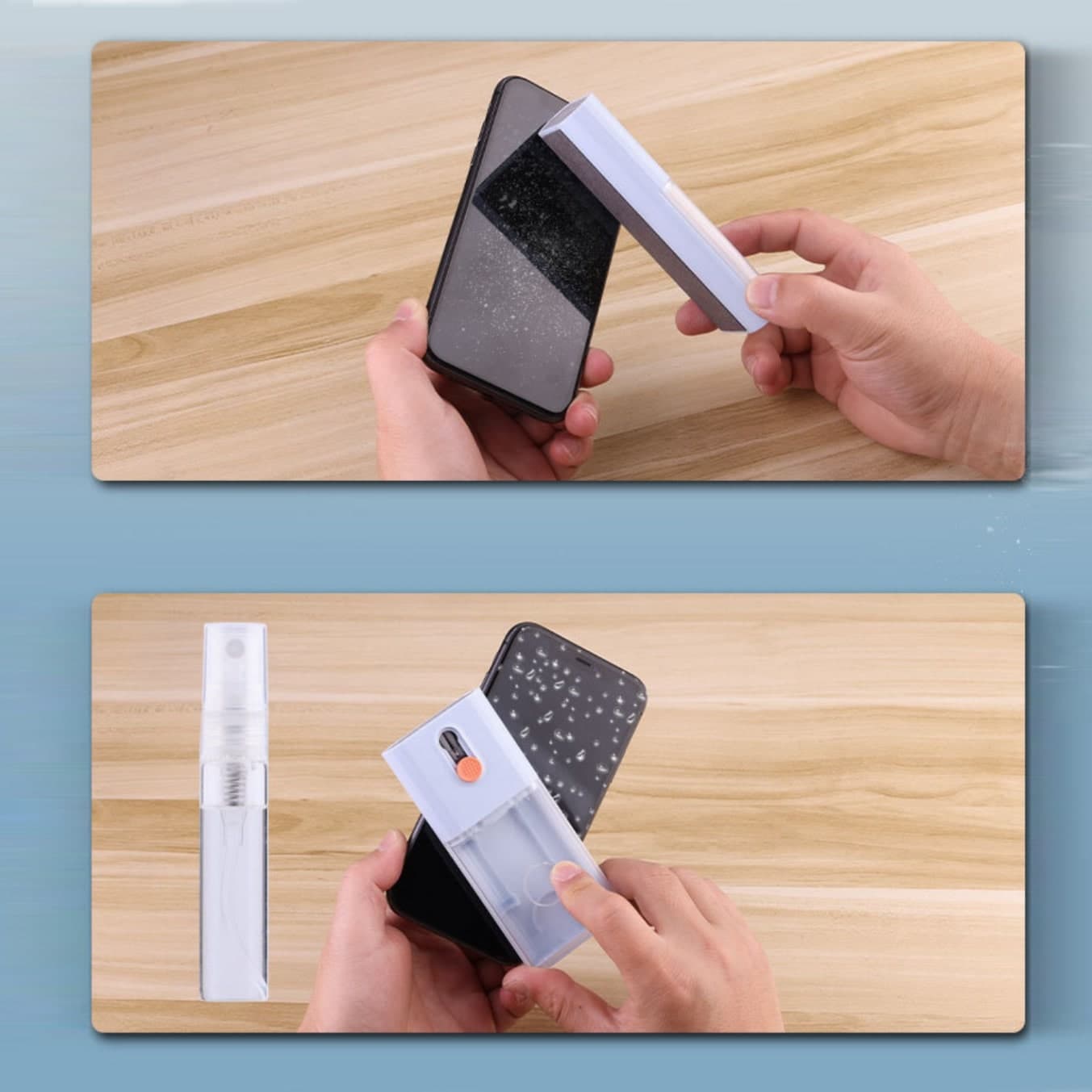 Bình xịt vệ sinh làm sạch màn hình điện thoại - Bộ dụng cụ vệ sinh Laptop Bàn phím Tai nghe đa năng 10in1 - 9