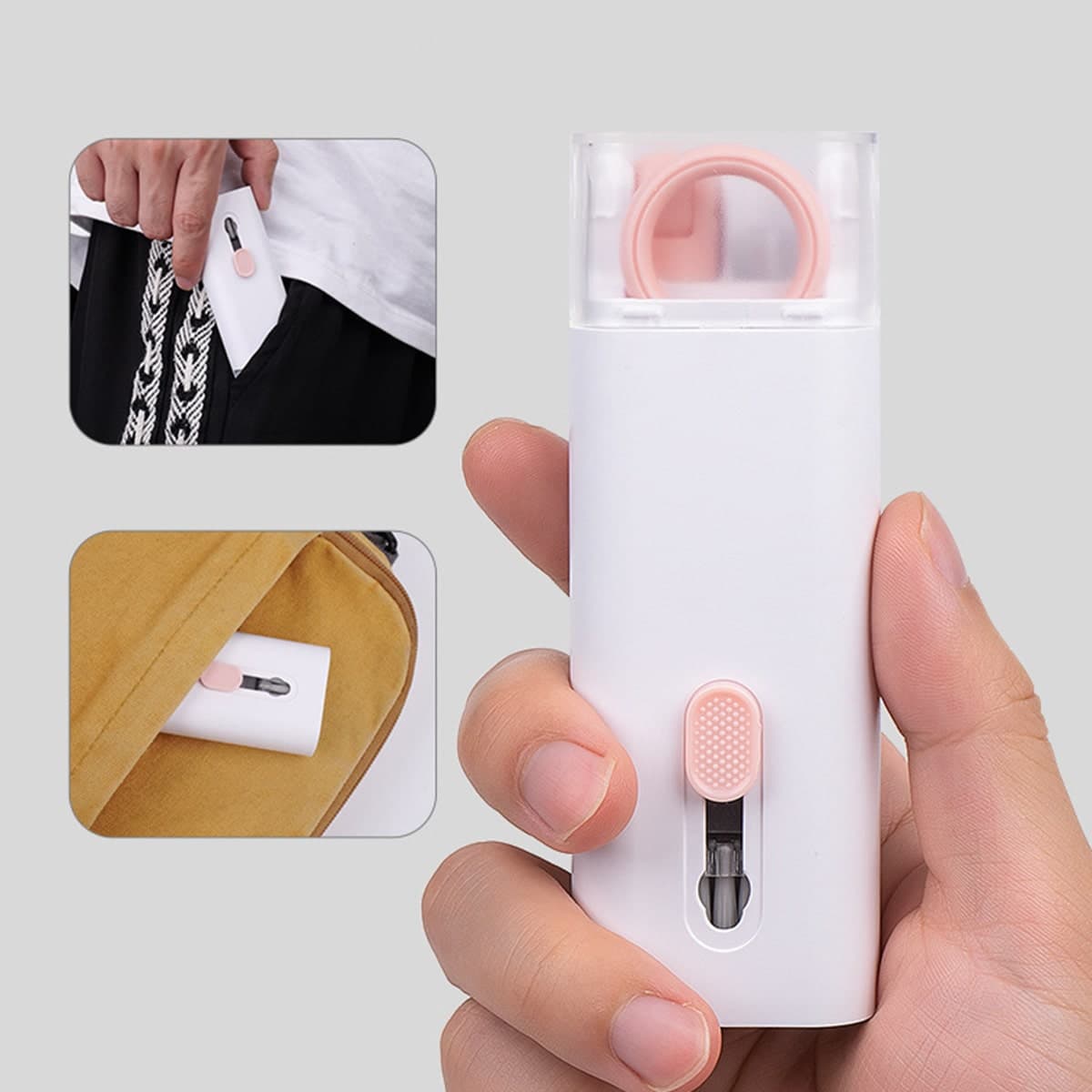 Bình xịt vệ sinh làm sạch màn hình điện thoại - Bộ dụng cụ vệ sinh Laptop Bàn phím Tai nghe đa năng 7in1 - 7