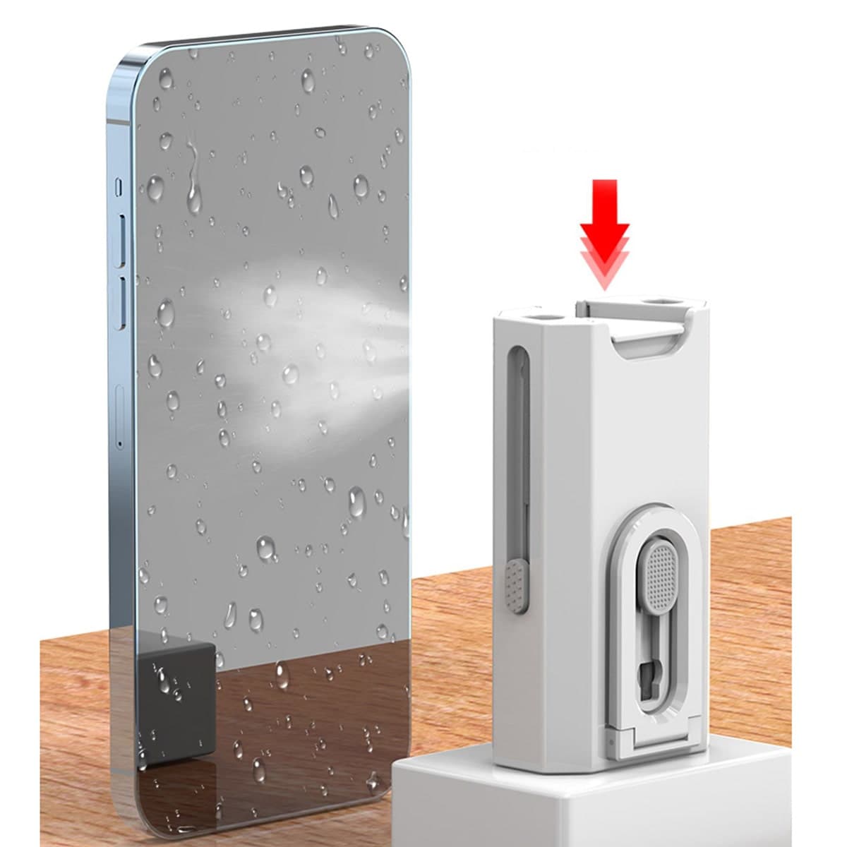 Bình xịt vệ sinh làm sạch màn hình điện thoại - Bộ dụng cụ vệ sinh Laptop Bàn phím Tai nghe đa năng 8in1 - 3