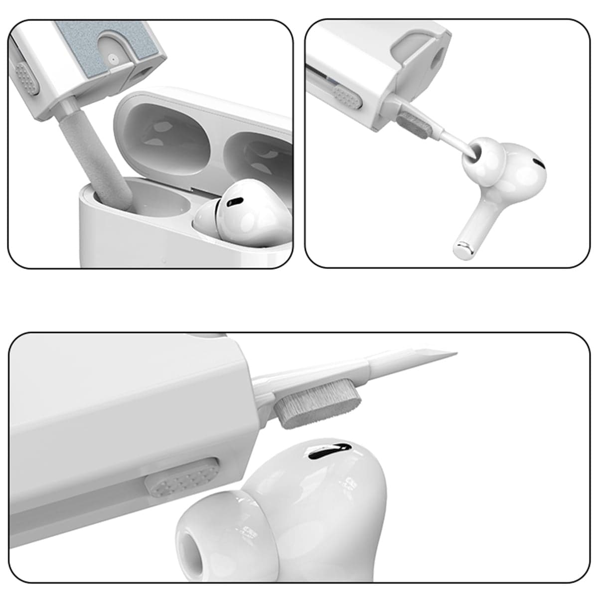 Bình xịt vệ sinh làm sạch màn hình điện thoại - Bộ dụng cụ vệ sinh Laptop Bàn phím Tai nghe đa năng 8in1 - 4