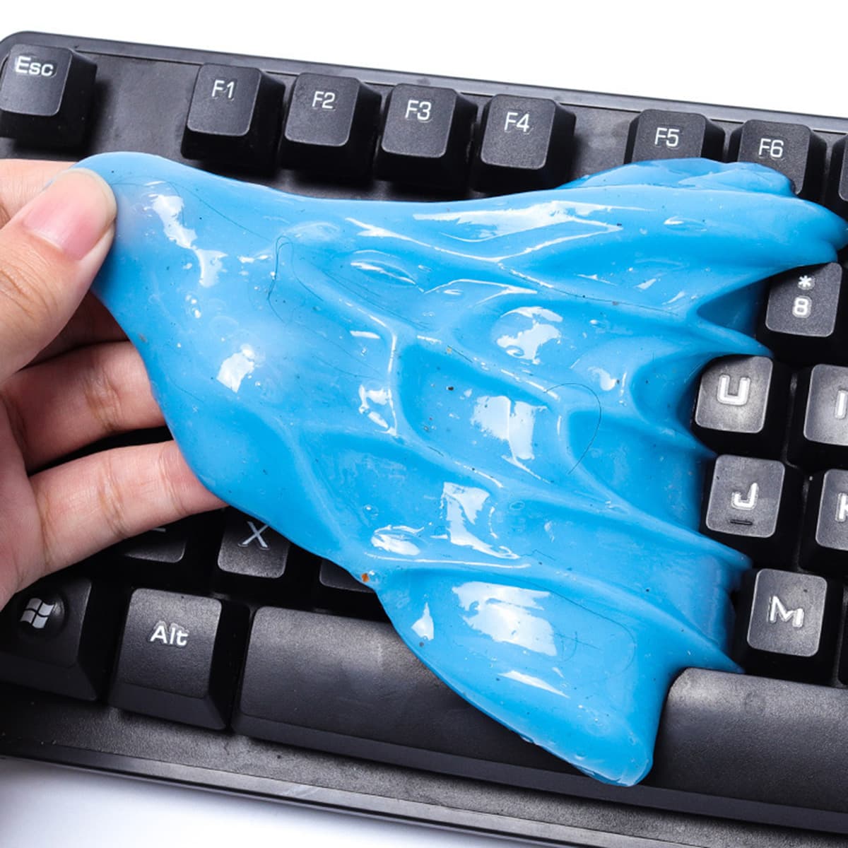 Gel vệ sinh bàn phím máy tính, điều khiển TV, lỗ thông hơi điều hòa, ô tô đa năng Super Clean màu xanh hộp 160 gram - 13