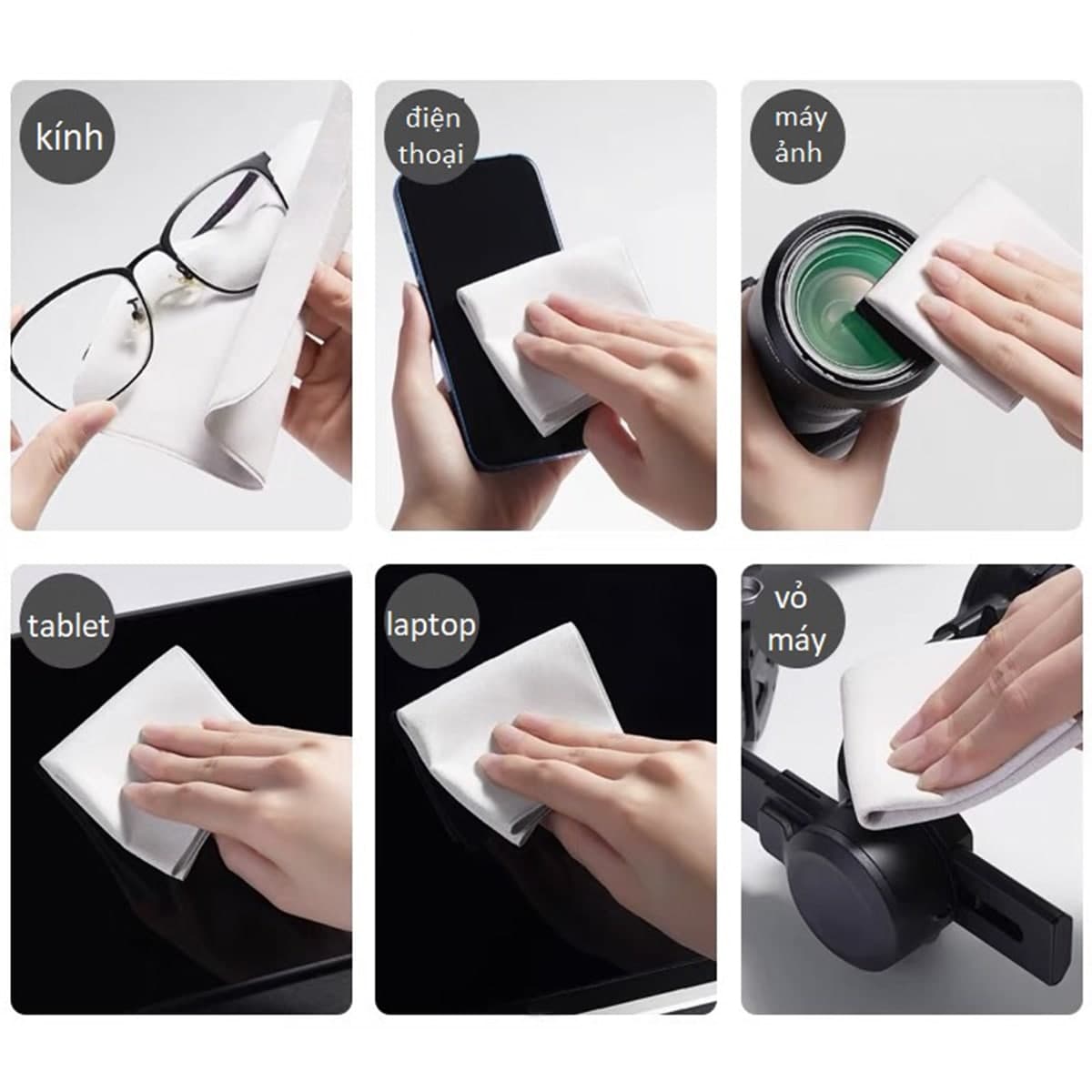 Khăn lau màn hình tivi, điện thoại, laptop, máy tính bảng, Ipad, Macbook, Máy ảnh, đồng hồ, kính mắt - 7