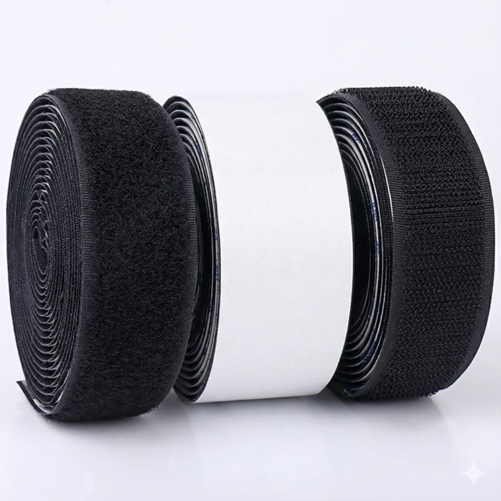 Băng gai Velcro có keo, Băng gai dính khóa nhám gai, miếng dán vải 2 mặt dán giày, túi xách, quần áo các vật dụng - 2