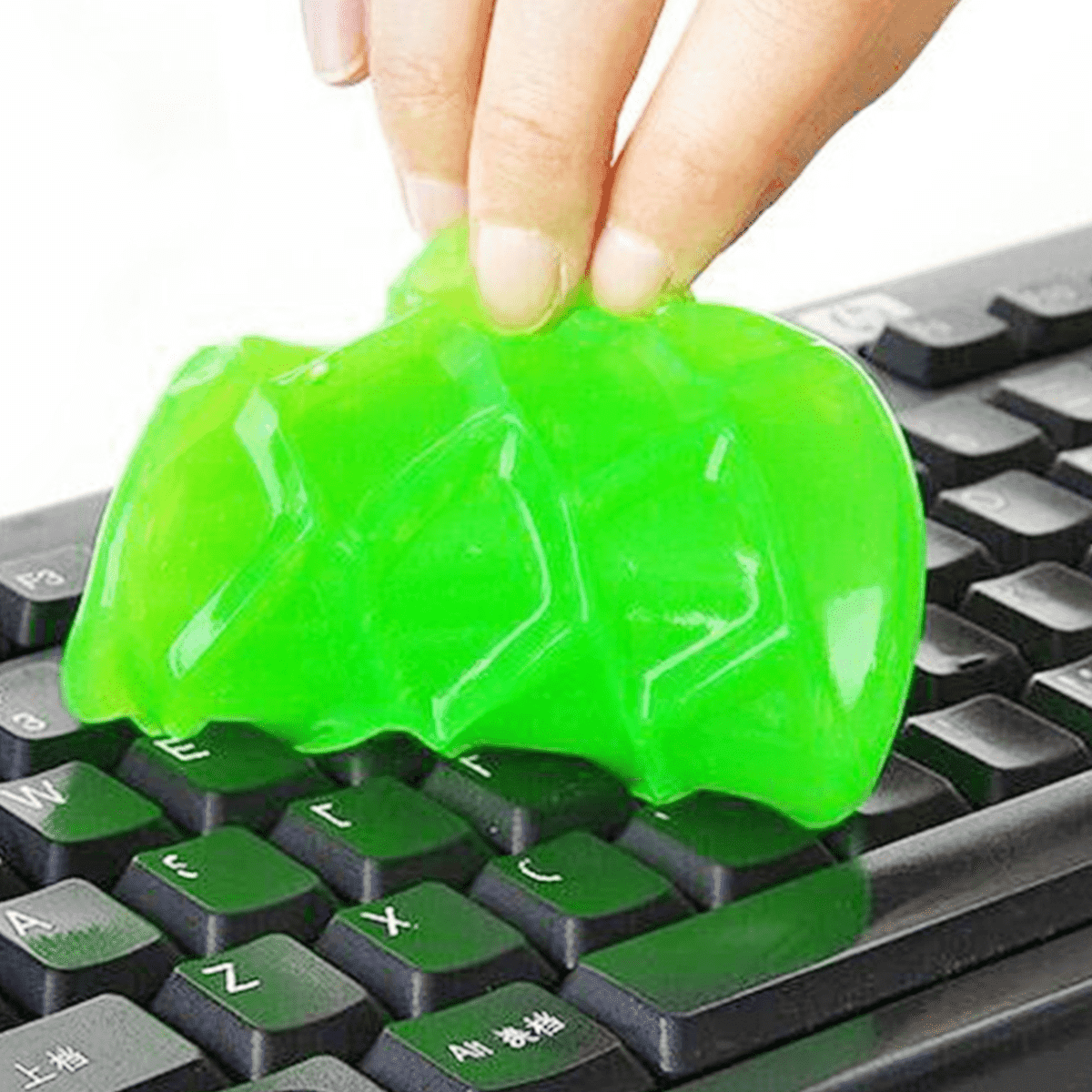 Gel vệ sinh bàn phím, điều khiển TV, lỗ thông hơi điều hòa, lỗ thông hơi trên ô tô đa năng Super Clean màu xanh túi 80 gram - 2