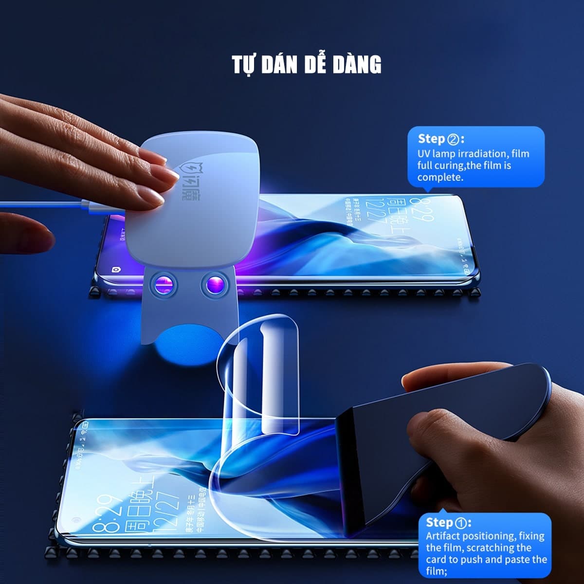 Dán màn hình Xiaomi 12S Pro PPF UV Smart Devil full màn hình dẻo trong suốt - Dán PPF UV Xiaomi Mi 12S Pro - 3