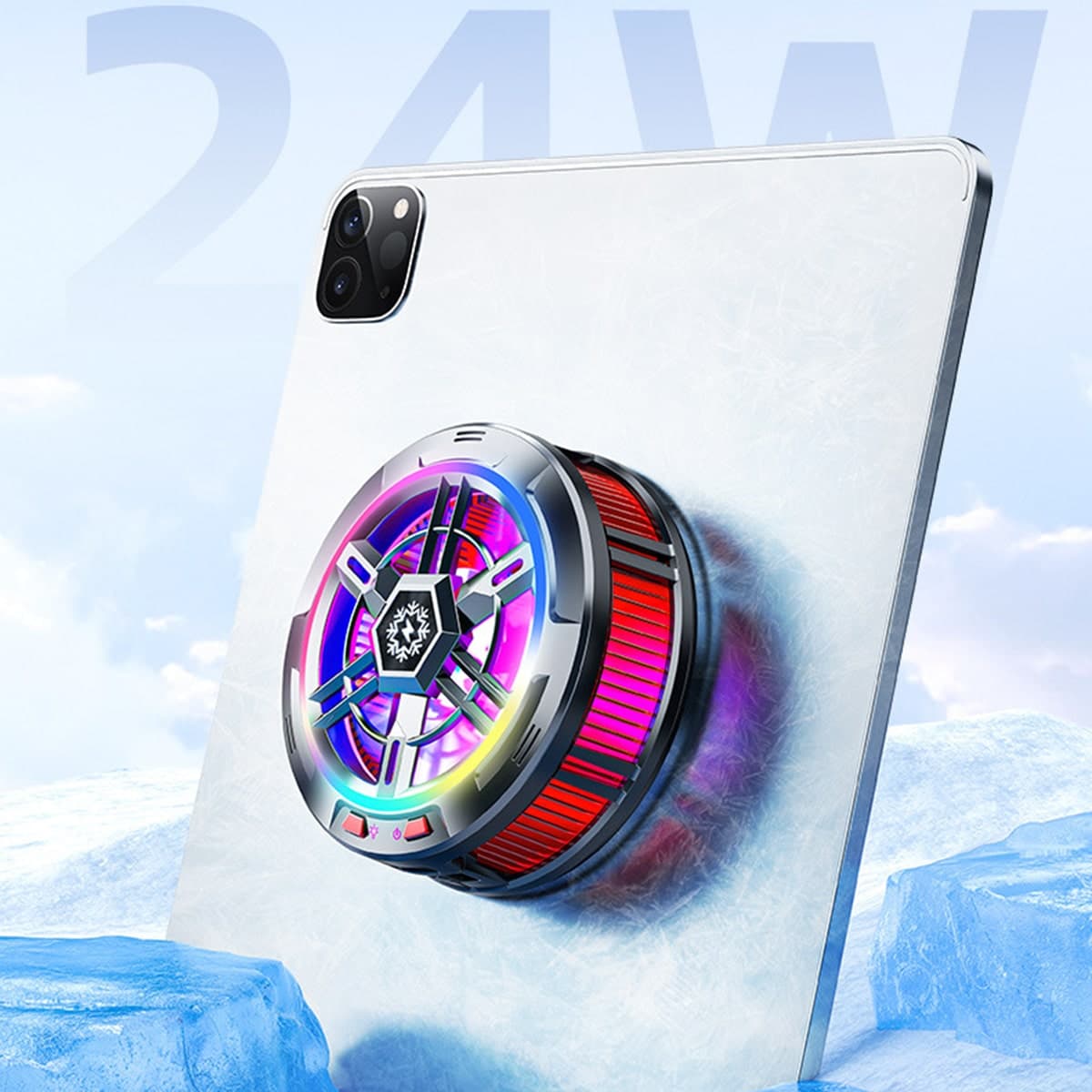 Quạt tản nhiệt điện thoại máy tính bảng X100 công nghệ sò lạnh từ tính siêu tản cỡ lớn - Tản nhiệt Samsung tab surface - 3