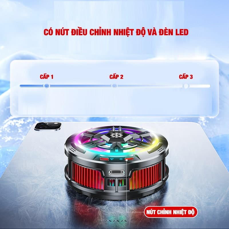 Quạt tản nhiệt điện thoại máy tính bảng X100 công nghệ sò lạnh từ tính siêu tản cỡ lớn - Tản nhiệt Samsung tab surface - 5