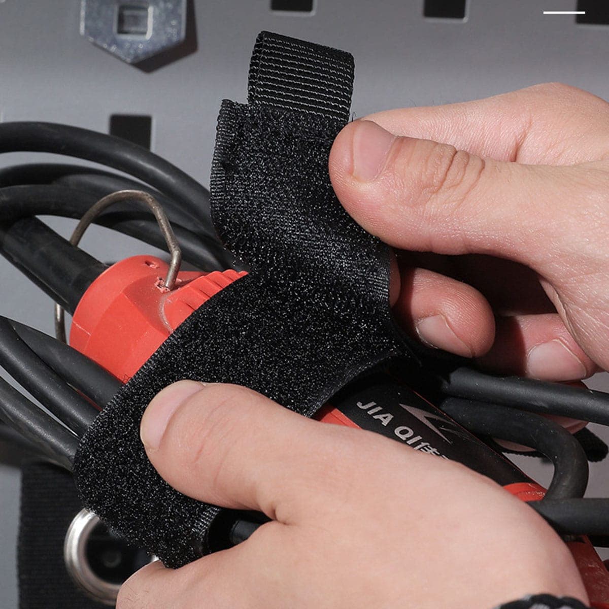 Băng gai dính chịu tải nặng có lỗ treo tường - Velcro Dây quấn vòi nước, dây điện, dây cáp, dụng cụ sửa chữa cỡ lớn hỗ trợ treo móc - 4