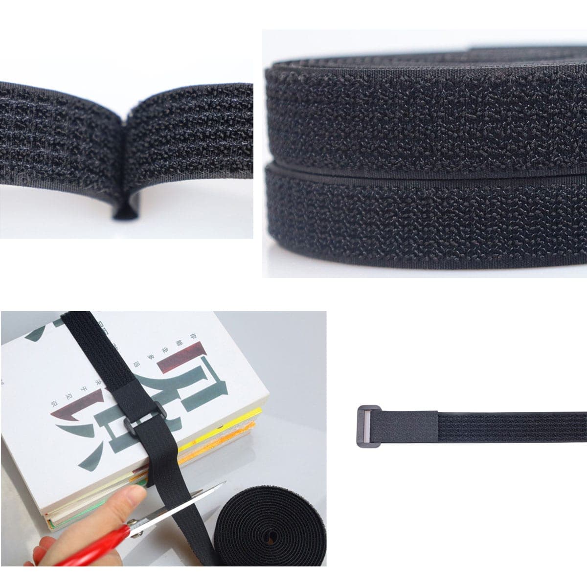 Băng gai dính cố định đồ vật có khóa nhựa - Dây Velcro buộc đồ tự dính đa năng tự dính - 5