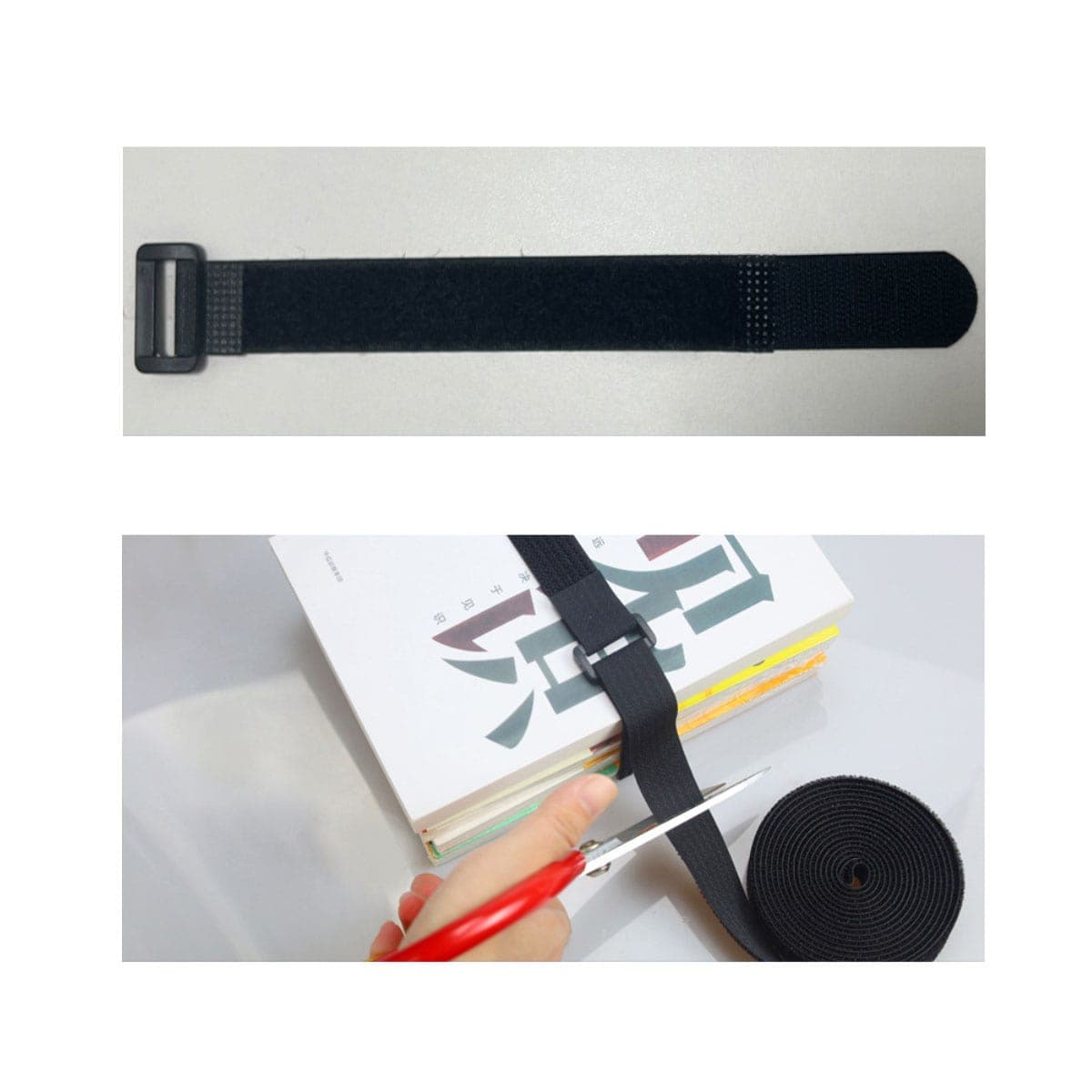 Băng gai dính cố định đồ vật có khóa nhựa - Dây Velcro buộc đồ tự dính đa năng tự dính - 4