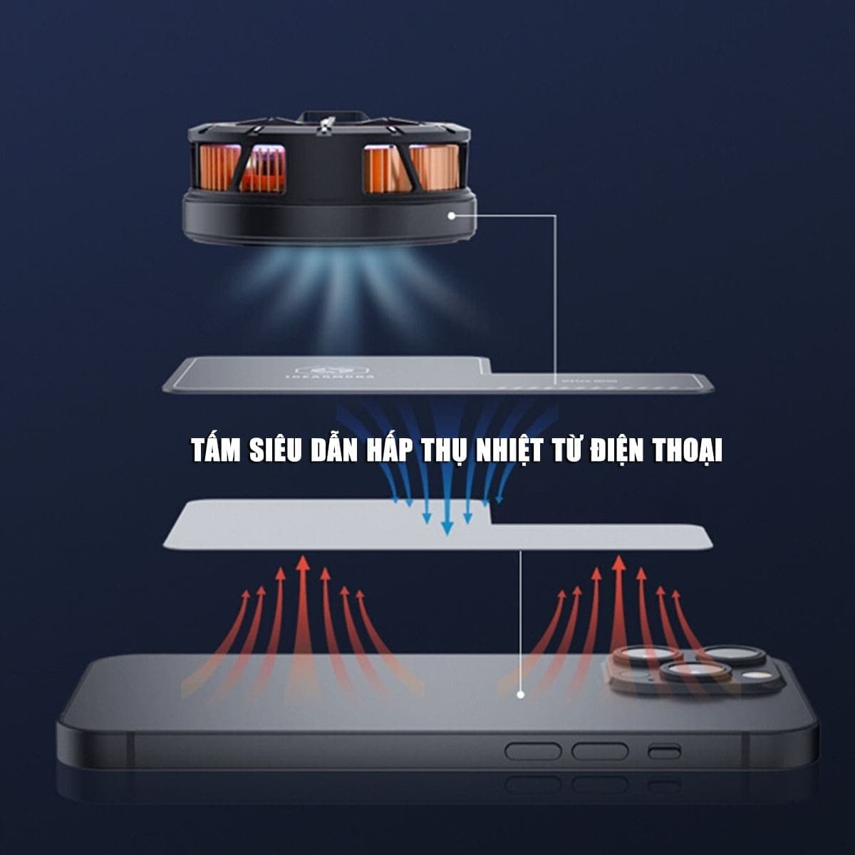 Quạt tản nhiệt điện thoại sò lạnh từ tính X78 Pro màn hình hiển thị nhiệt độ Led RGB - 6