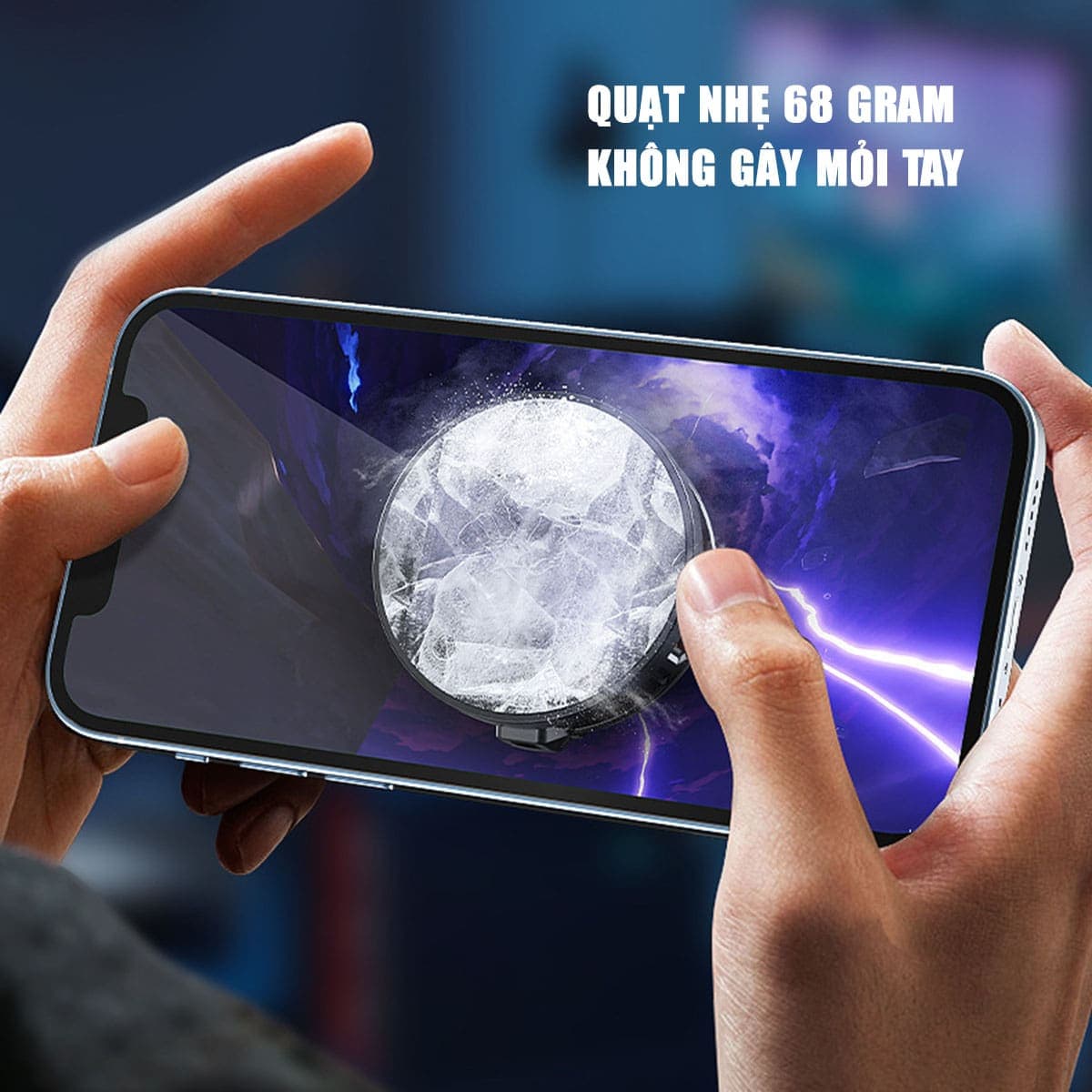 Quạt tản nhiệt điện thoại sò lạnh Memo CX07 từ tính led RGB làm lạnh đóng băng full mặt - 9