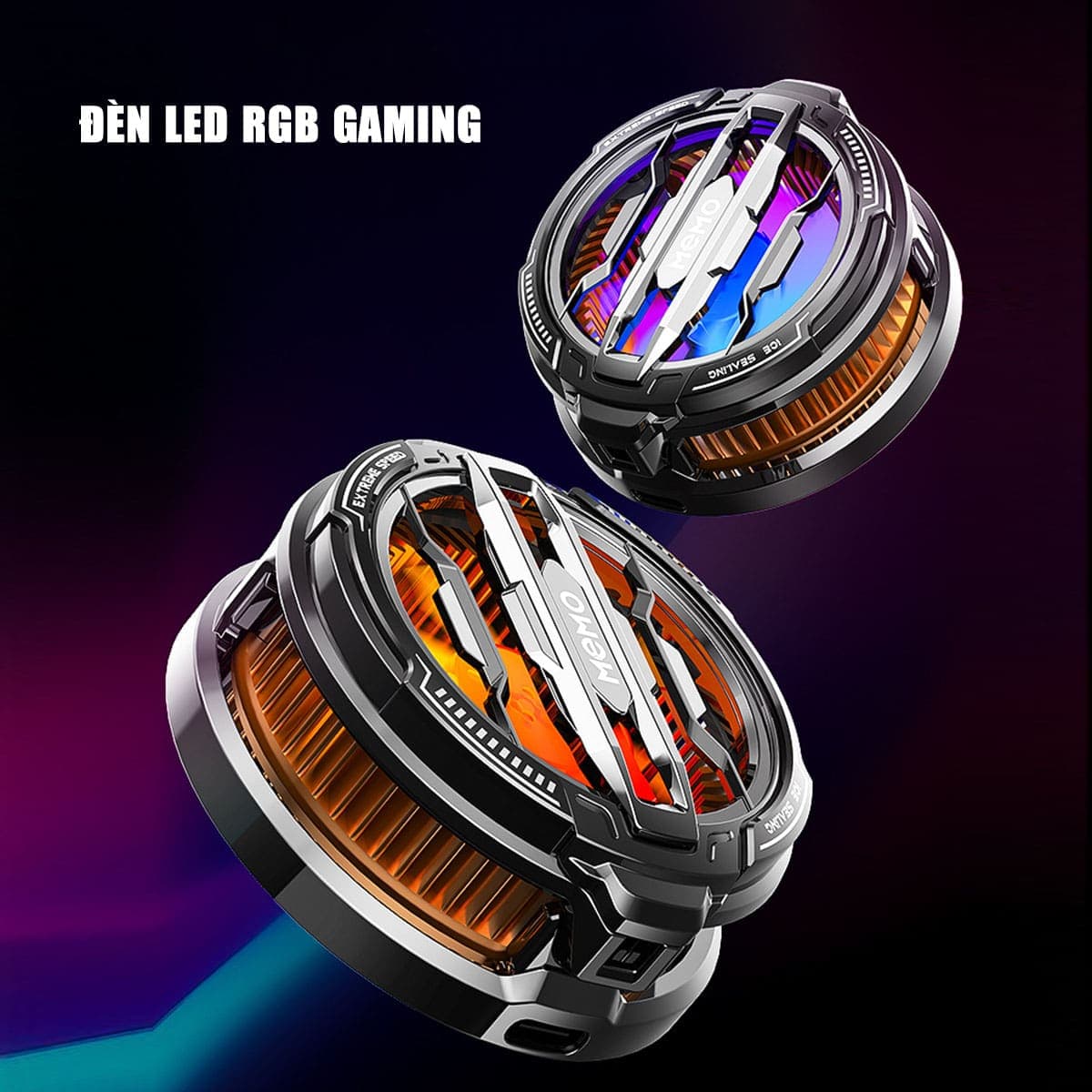Quạt tản nhiệt điện thoại sò lạnh Memo CX07 từ tính led RGB làm lạnh đóng băng full mặt - 7
