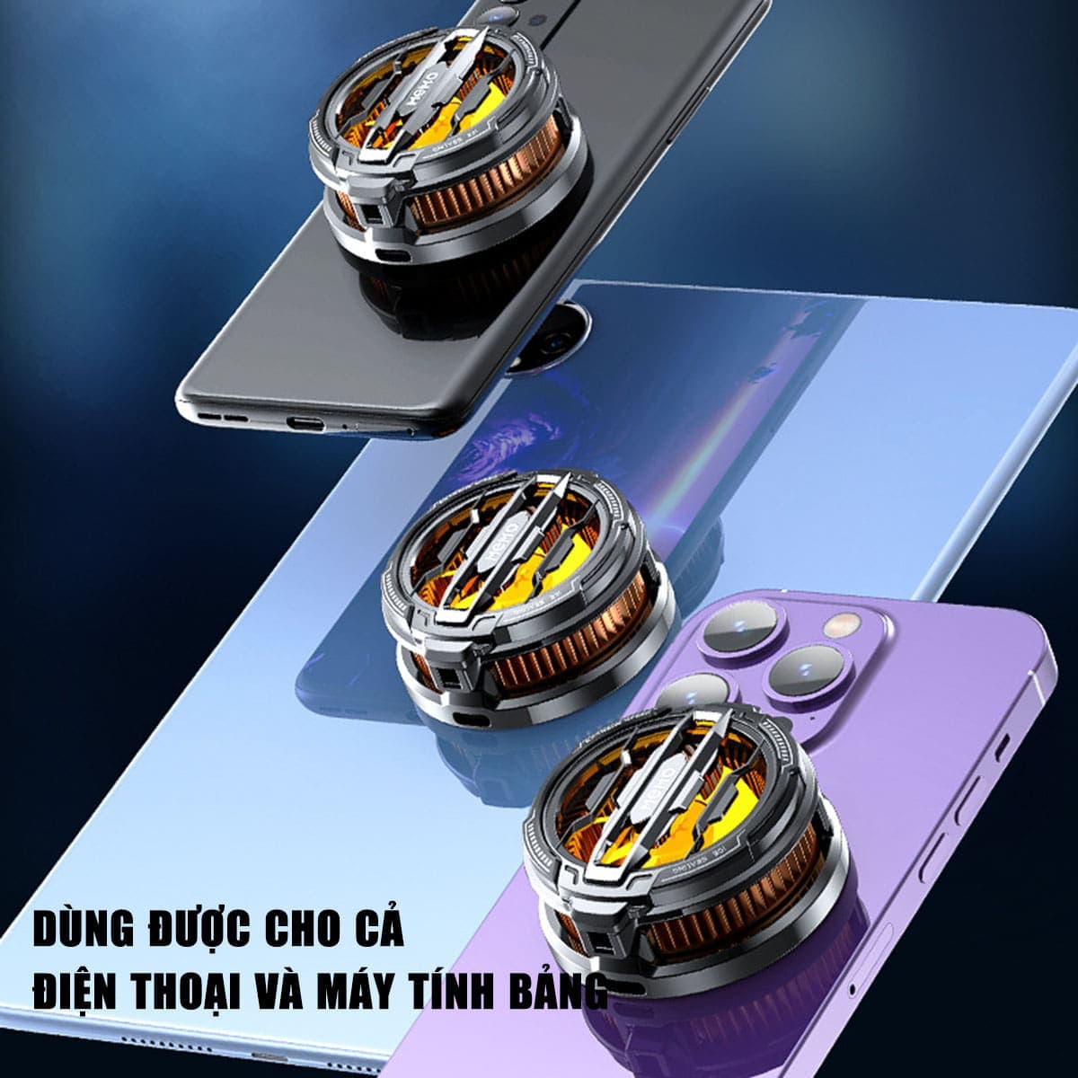 Quạt tản nhiệt điện thoại sò lạnh Memo CX07 từ tính led RGB làm lạnh đóng băng full mặt - 5