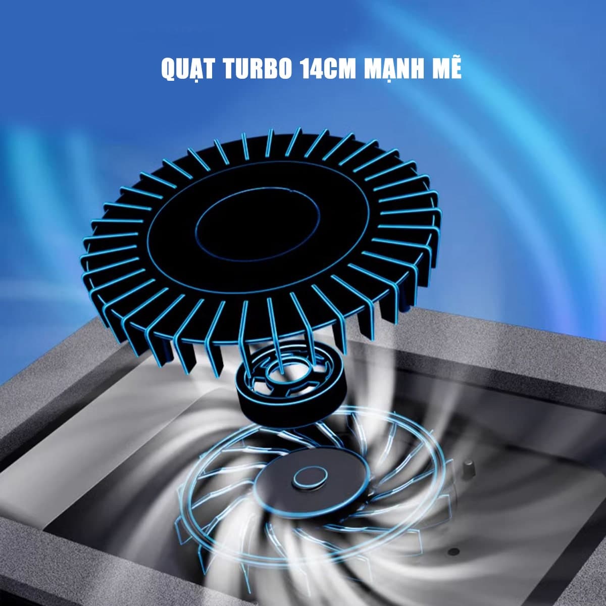 Quạt tản nhiệt laptop IETS GT610 tản khí nén turbo 2200RPM giảm nhiệt thực sự chuyên dụng cho máy tính đồ họa gaming - Đế tản nhiệt Laptop - 10