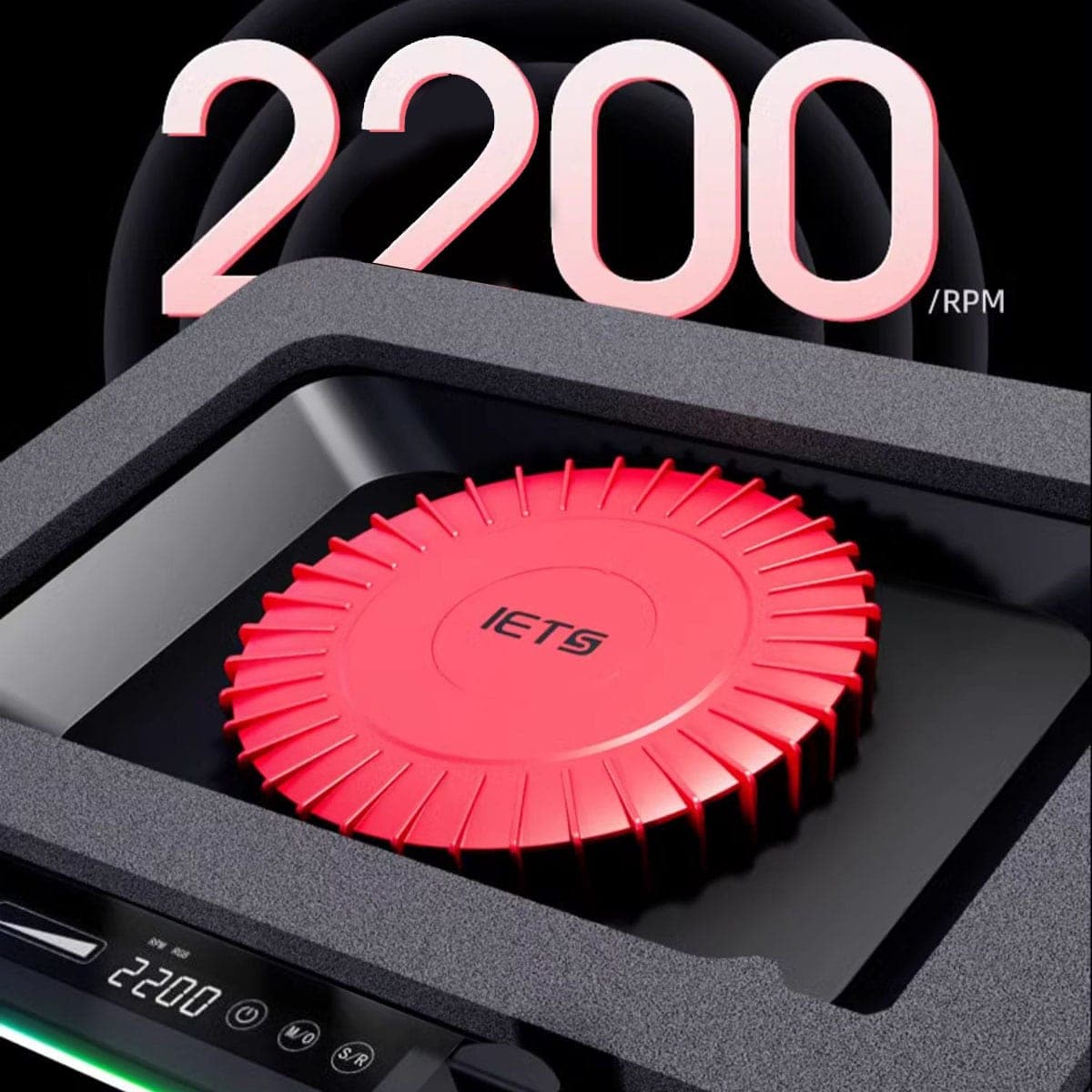 Quạt tản nhiệt laptop IETS GT610 tản khí nén turbo 2200RPM giảm nhiệt thực sự chuyên dụng cho máy tính đồ họa gaming - Đế tản nhiệt Laptop - 6