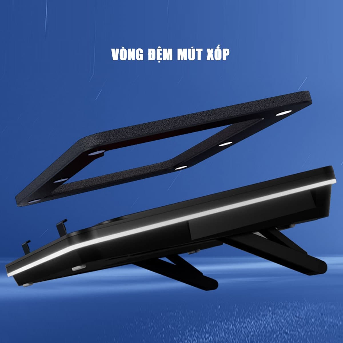 Quạt tản nhiệt laptop IETS GT610 tản khí nén turbo 2200RPM giảm nhiệt thực sự chuyên dụng cho máy tính đồ họa gaming - Đế tản nhiệt Laptop - 9