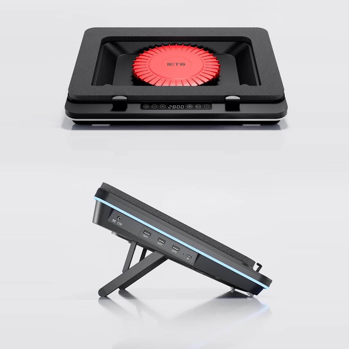 Quạt tản nhiệt laptop IETS GT626 tản khí nén turbo 2800RPM giảm nhiệt thực sự chuyên dụng cho máy tính đồ họa gaming - Đế tản nhiệt Laptop - 2