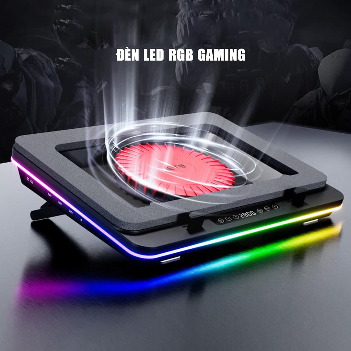 Quạt tản nhiệt laptop IETS GT626 tản khí nén turbo 2800RPM giảm nhiệt thực sự chuyên dụng cho máy tính đồ họa gaming - Đế tản nhiệt Laptop - 5