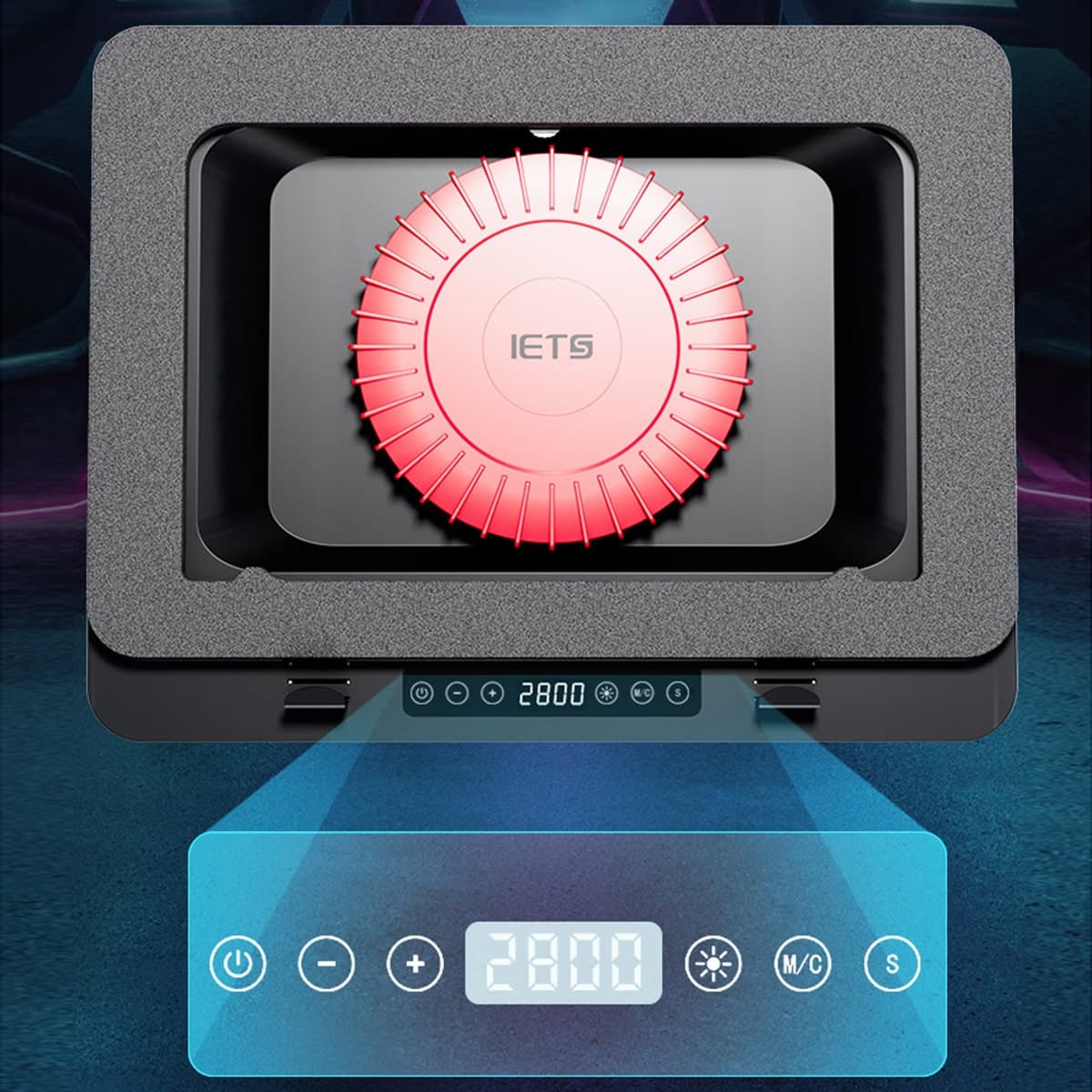 Quạt tản nhiệt laptop IETS GT626 tản khí nén turbo 2800RPM giảm nhiệt thực sự chuyên dụng cho máy tính đồ họa gaming - Đế tản nhiệt Laptop - 7