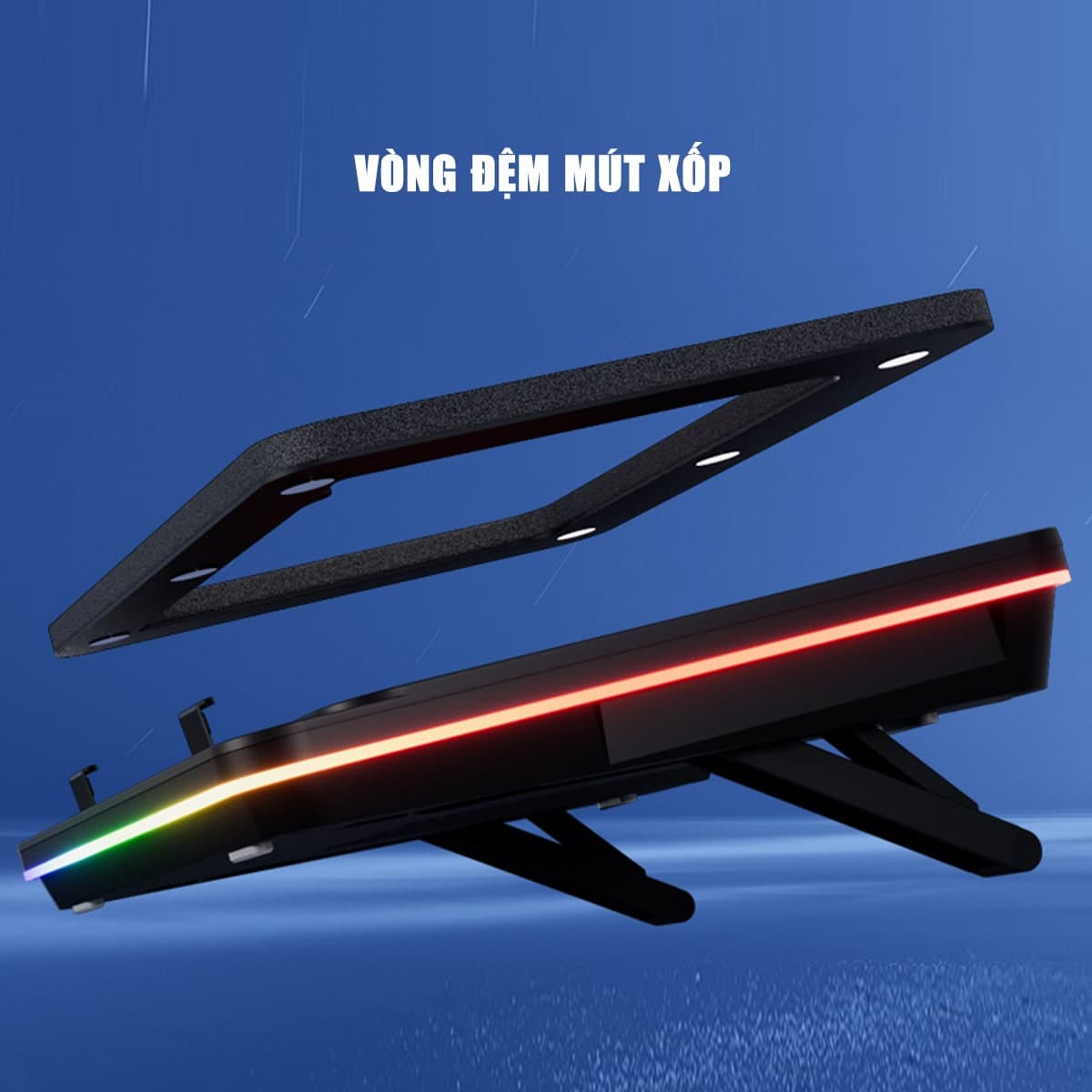 Quạt tản nhiệt laptop IETS GT626 tản khí nén turbo 2800RPM giảm nhiệt thực sự chuyên dụng cho máy tính đồ họa gaming - Đế tản nhiệt Laptop - 9