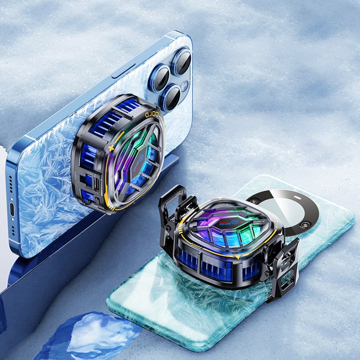 Quạt tản nhiệt điện thoại máy tính bảng X76 Pro sò lạnh từ tính Led RGB Gaming giảm nhiệt sâu có thể đóng băng - 5