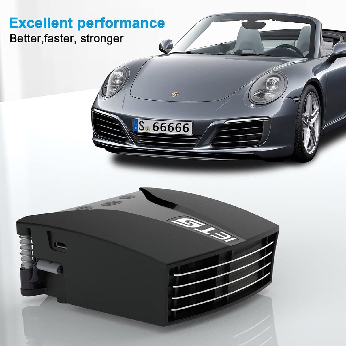 Quạt tản nhiệt laptop Iets GT202 Cooler V9 quạt hút gió chân không có màn hình hiển thị nhiệt độ bản cao cấp có củ sạc rời - 7