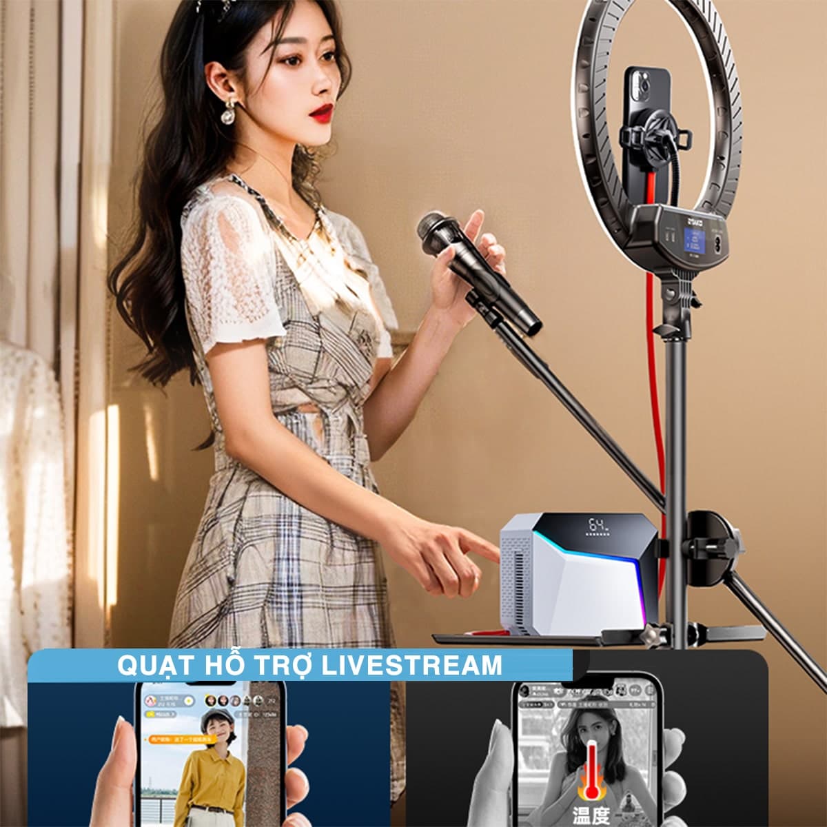 Quạt tản nhiệt điện thoại máy tính bảng chuyên dụng cho Livestream Z37 Plus sò lạnh nước từ tính 2024 công suất 55W - 4