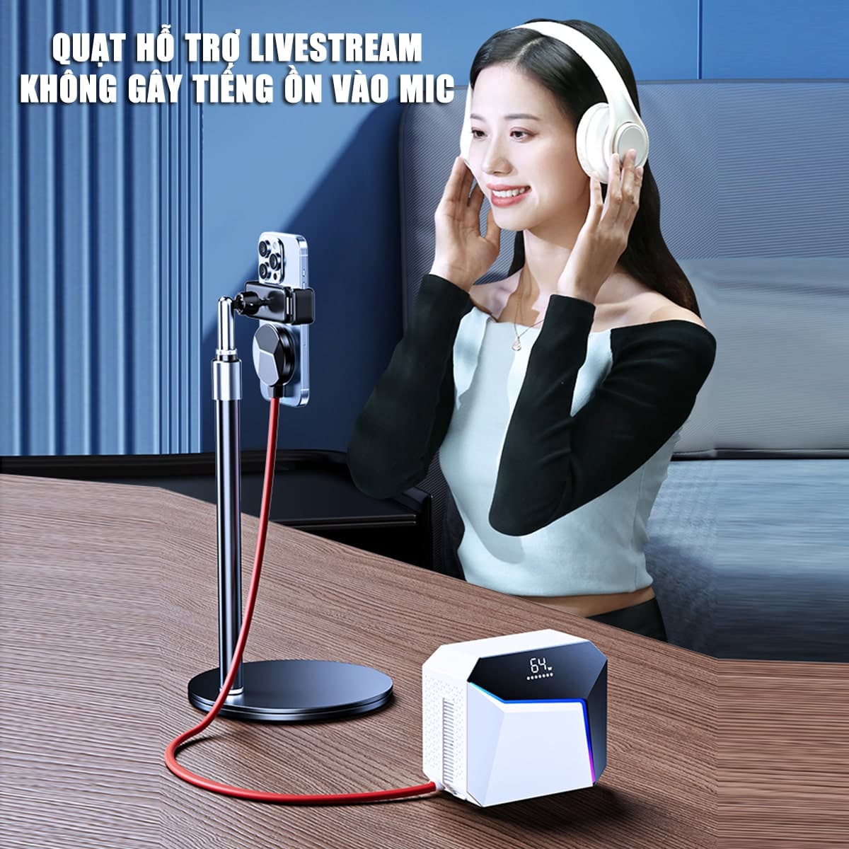 Quạt tản nhiệt điện thoại máy tính bảng chuyên dụng cho Livestream Z37 Plus sò lạnh nước từ tính 2024 công suất 55W - 2