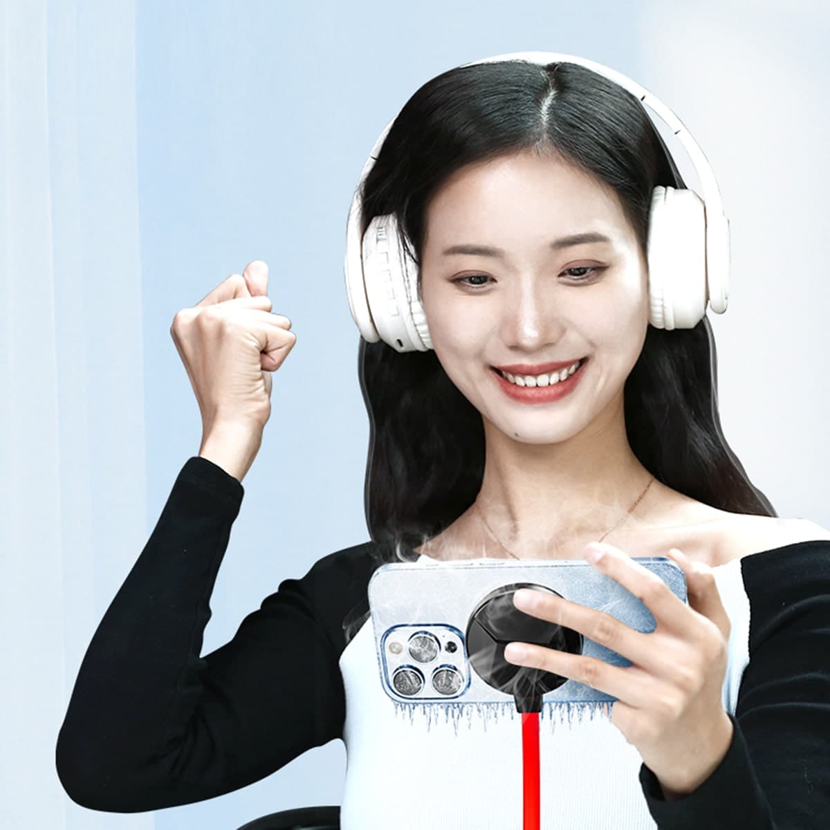 Quạt tản nhiệt điện thoại máy tính bảng chuyên dụng cho Livestream Z37 Plus sò lạnh nước từ tính 2024 công suất 55W - 3