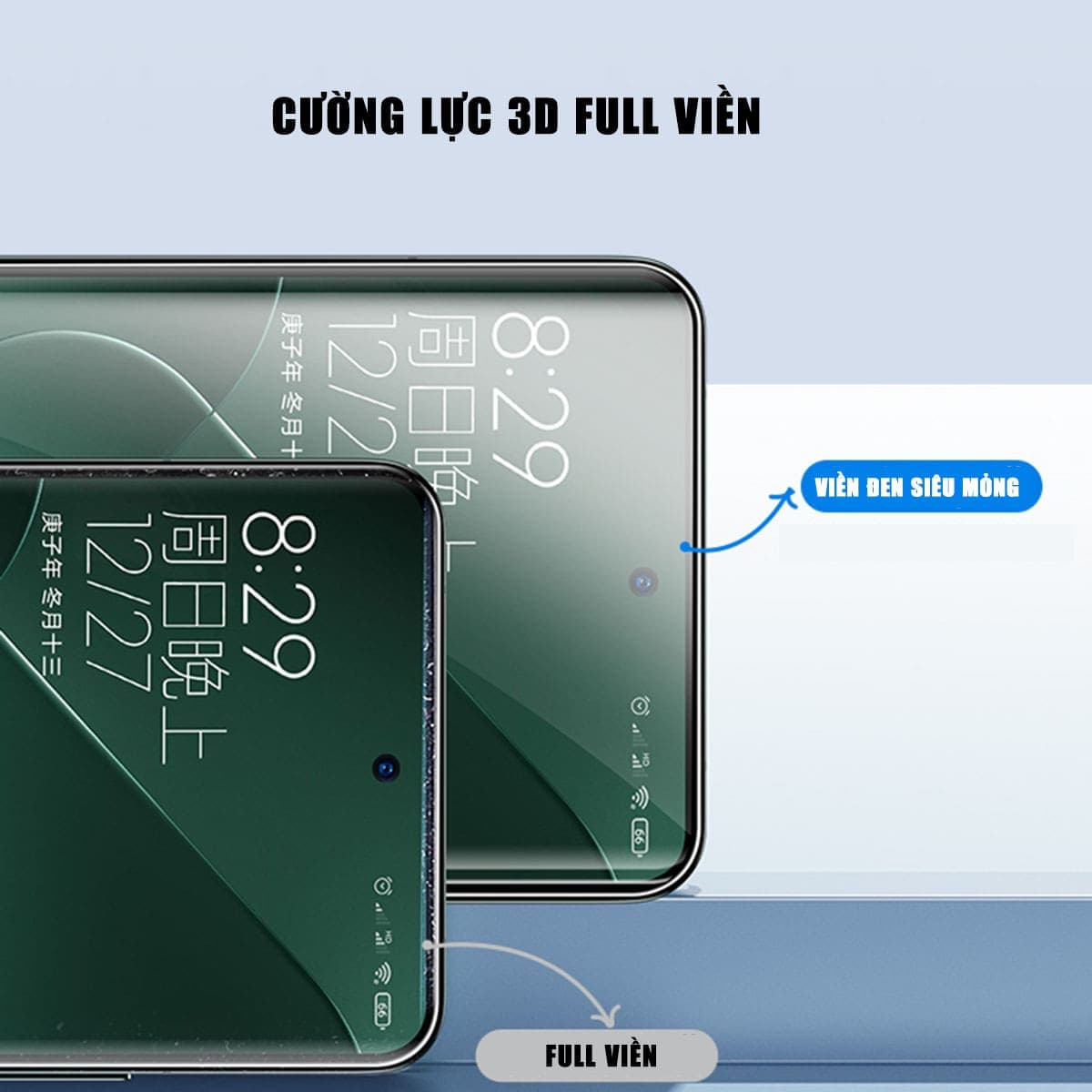 Kính cường lực Xiaomi 12S Pro viền đen 3D nhận vân tay màn hình Smart Devil - Dán màn hình Xiaomi Mi 12S Pro - 4