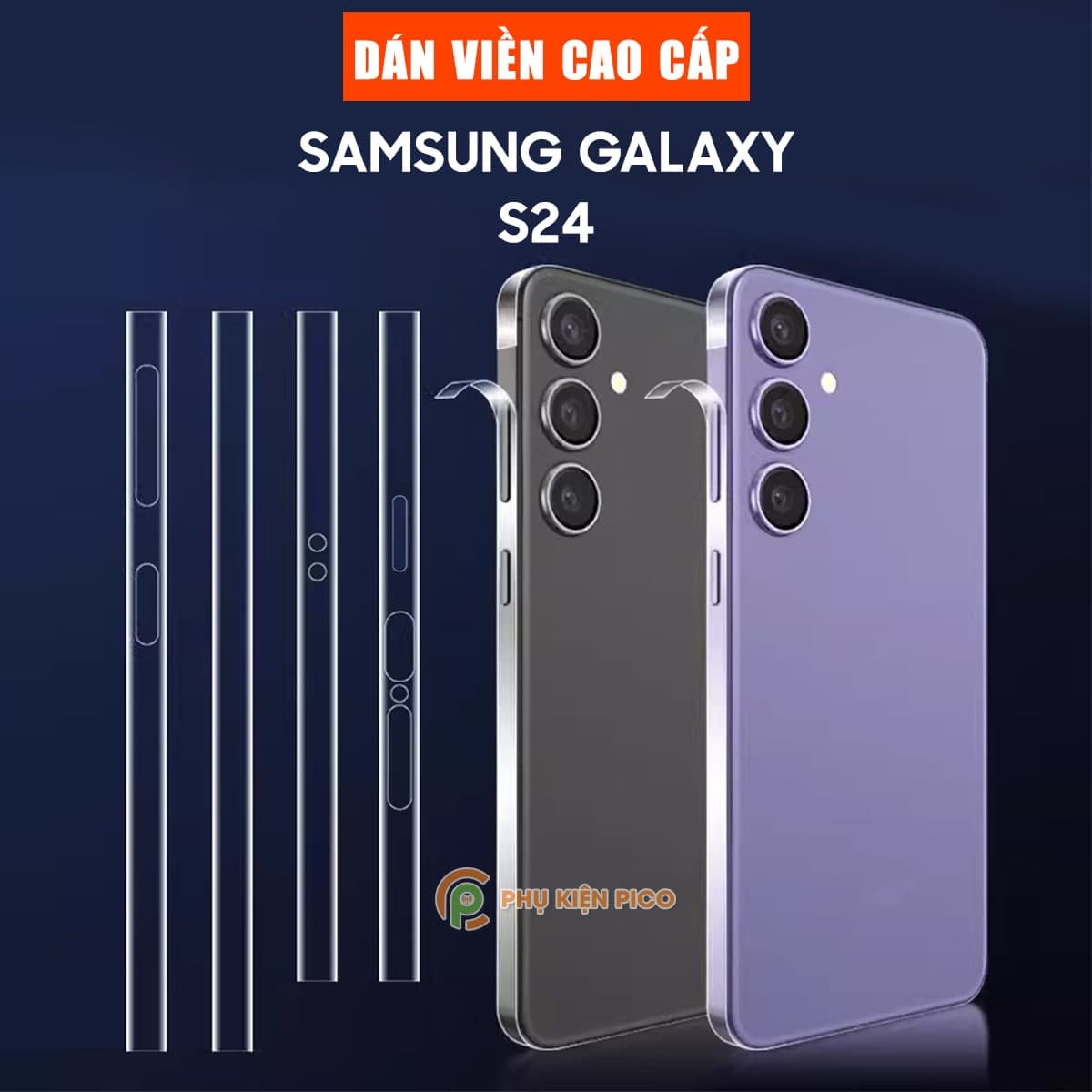 Dán viền Samsung S24 - 2 Bộ dán bảo vệ khung viền Samsung Galaxy S24