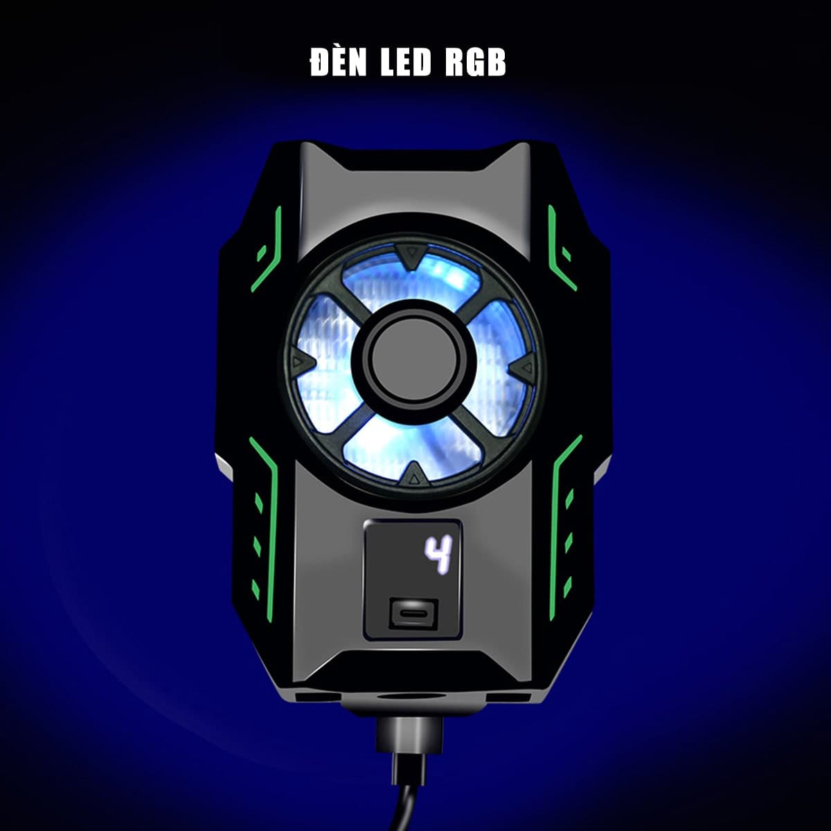 Quạt tản nhiệt điện thoại sò lạnh S26 màn hình hiển thị nhiệt độ Led RGB - Quạt sò lạnh giá rẻ - 3