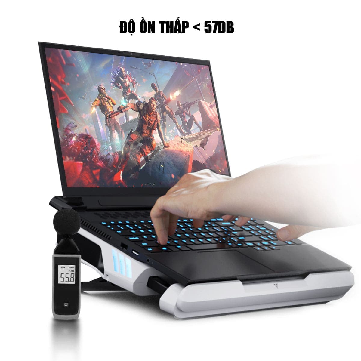 Quạt tản nhiệt laptop Flydigi BS1 tản khí nén turbo 3000RPM giảm nhiệt thực sự độ ồn thấp chuyên dụng laptop đồ họa gaming - 3