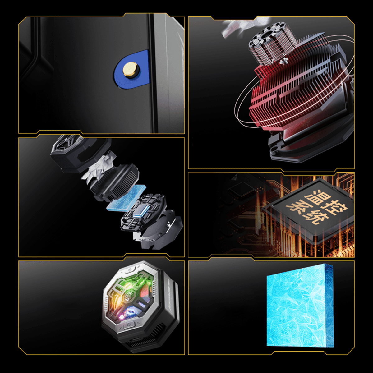 Quạt tản nhiệt điện thoại X15 Pro sò lạnh từ tính 40x40 - Piva BR7 công suất 25W bảo vệ kép NTC kiểm soát nhiệt độ thông minh - 9