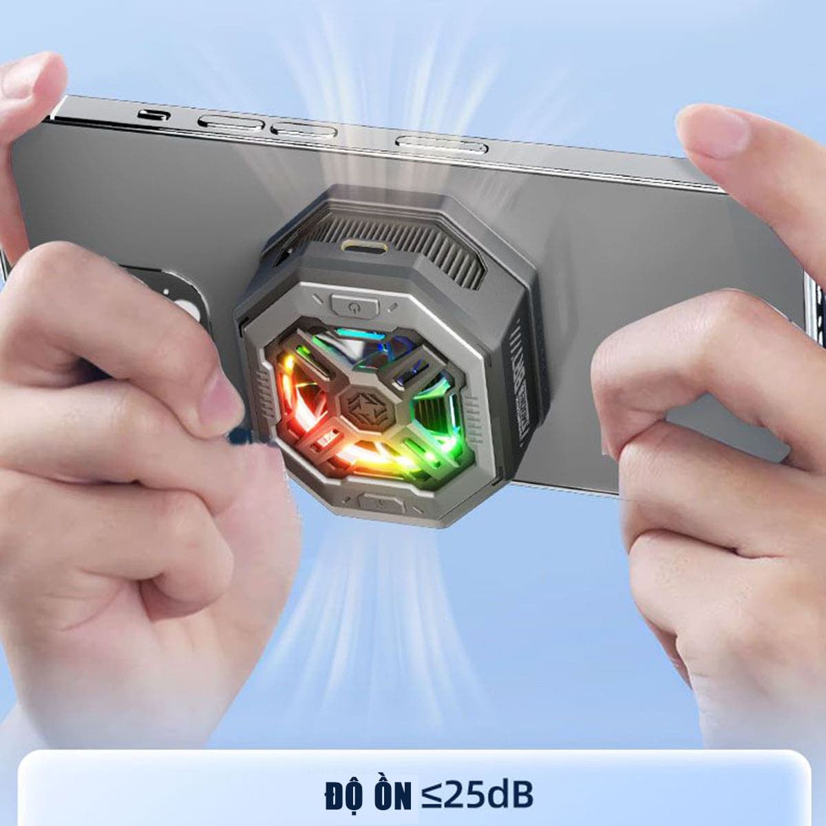 Quạt tản nhiệt điện thoại X15 Pro sò lạnh từ tính 40x40 - Piva BR7 công suất 25W bảo vệ kép NTC kiểm soát nhiệt độ thông minh - 6