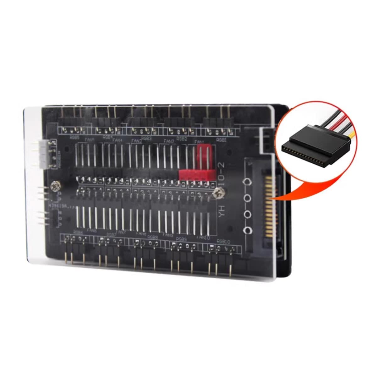 Hub Fan chia led fan ARGB PWM 10 cổng - HUB 10 cổng A-RGB và PWM tích hợp - 4