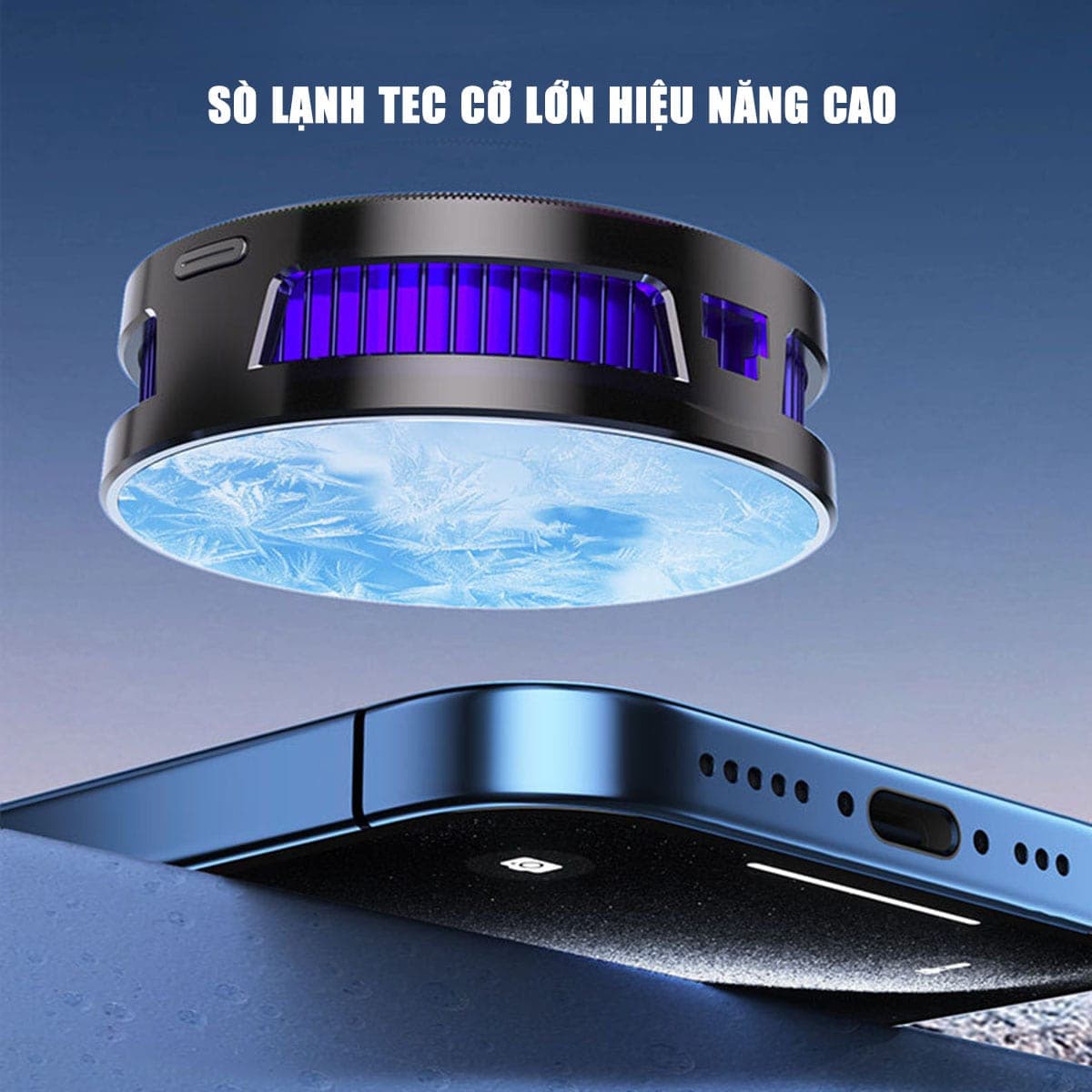 Quạt tản nhiệt điện thoại sò lạnh từ tính AL19 làm lạnh đóng băng màn hình hiển thị nhiệt độ led RGB - 9