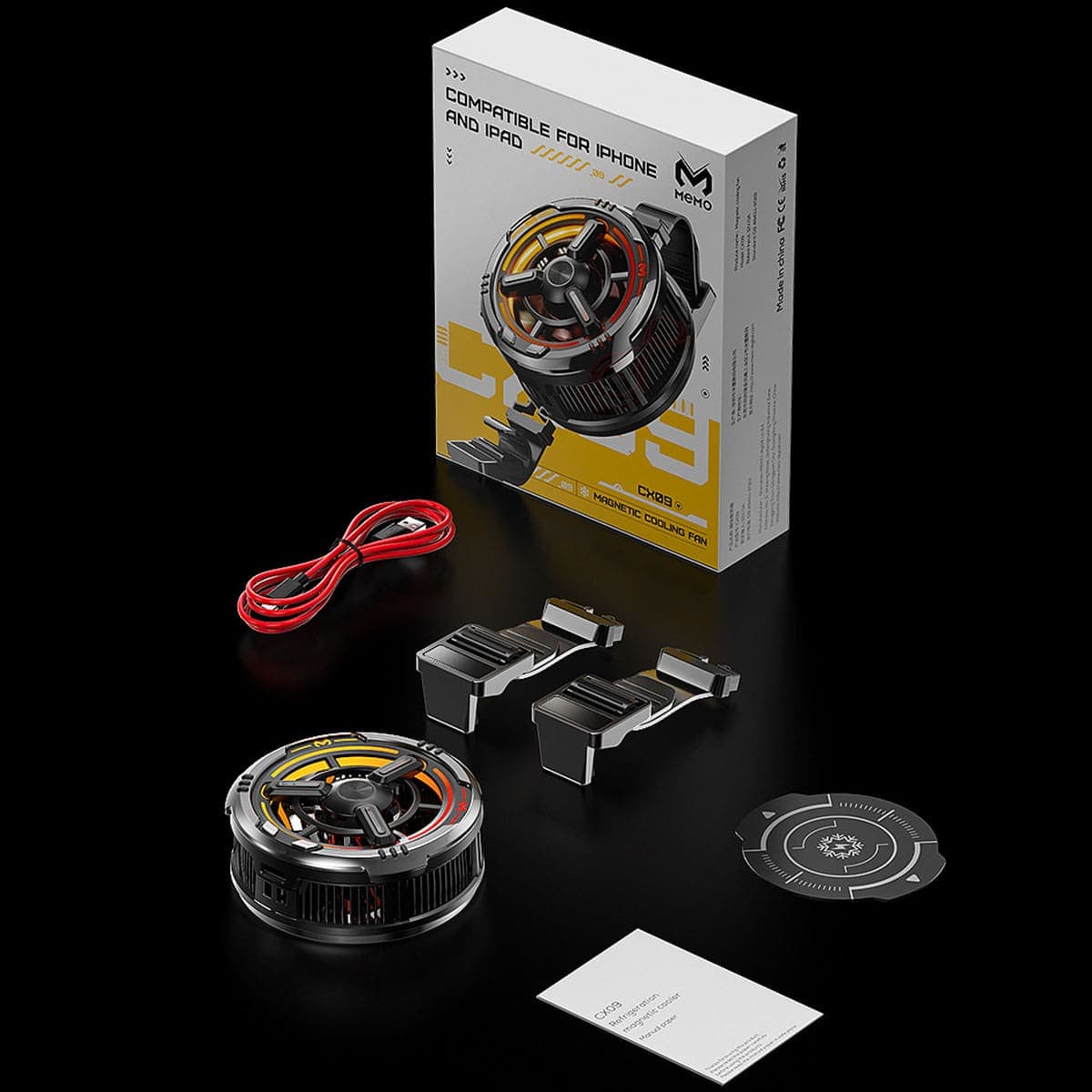 Quạt tản nhiệt điện thoại máy tính bảng sò lạnh từ tính cỡ lớn Memo CX09 làm lạnh đóng băng 36W led RGB - 3