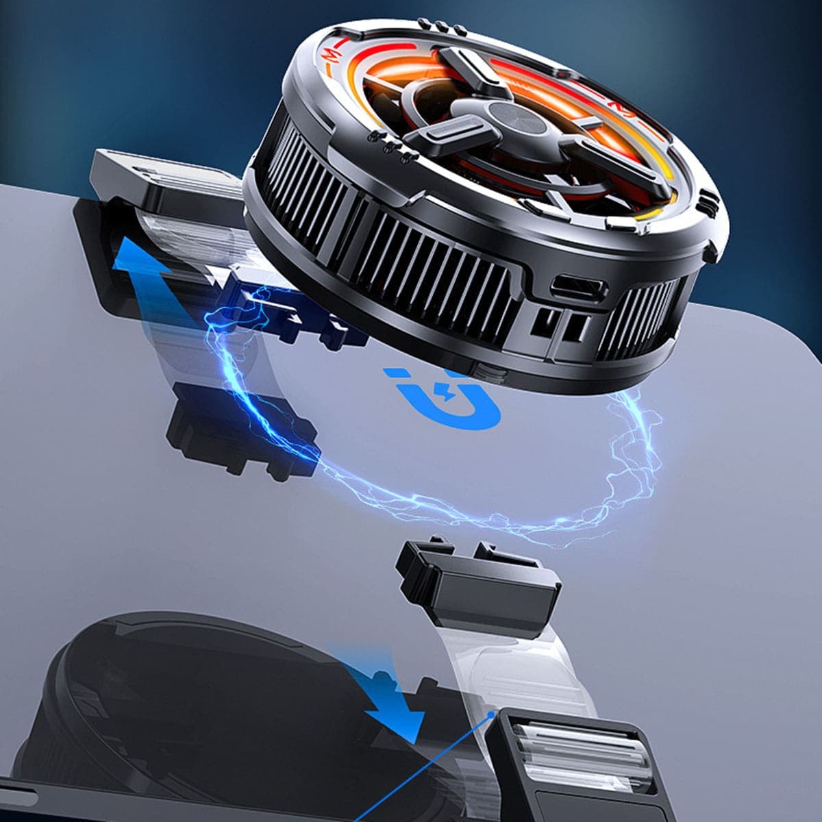 Quạt tản nhiệt điện thoại máy tính bảng sò lạnh từ tính cỡ lớn Memo CX09 làm lạnh đóng băng 36W led RGB - 4