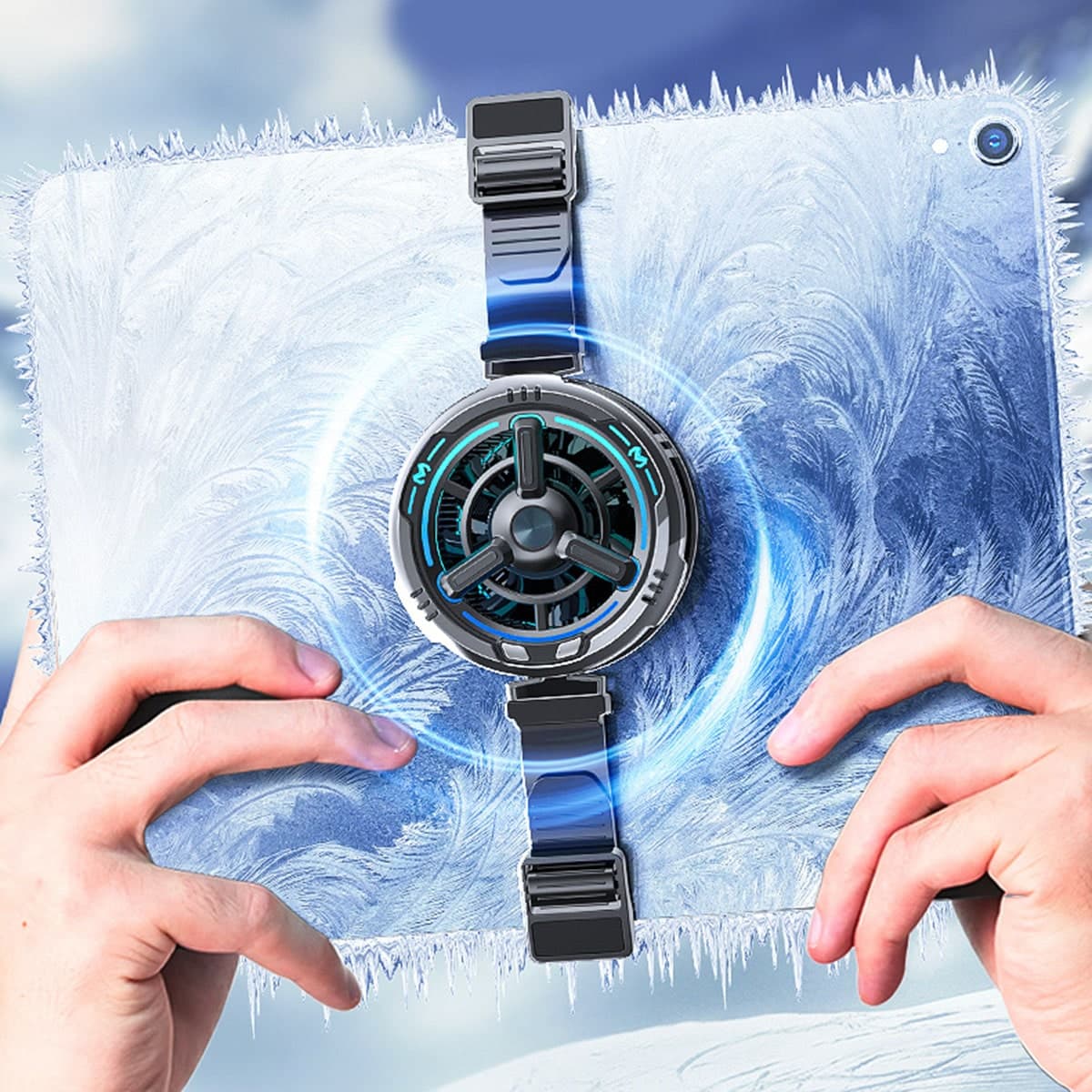 Quạt tản nhiệt điện thoại máy tính bảng sò lạnh từ tính cỡ lớn Memo CX09 làm lạnh đóng băng 36W led RGB - 8