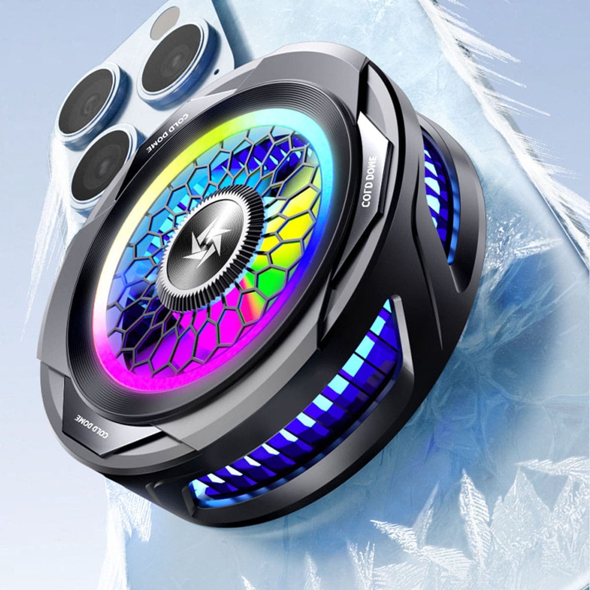 Quạt tản nhiệt điện thoại sò lạnh từ tính SL25 làm lạnh đóng băng 15W led RGB - 6