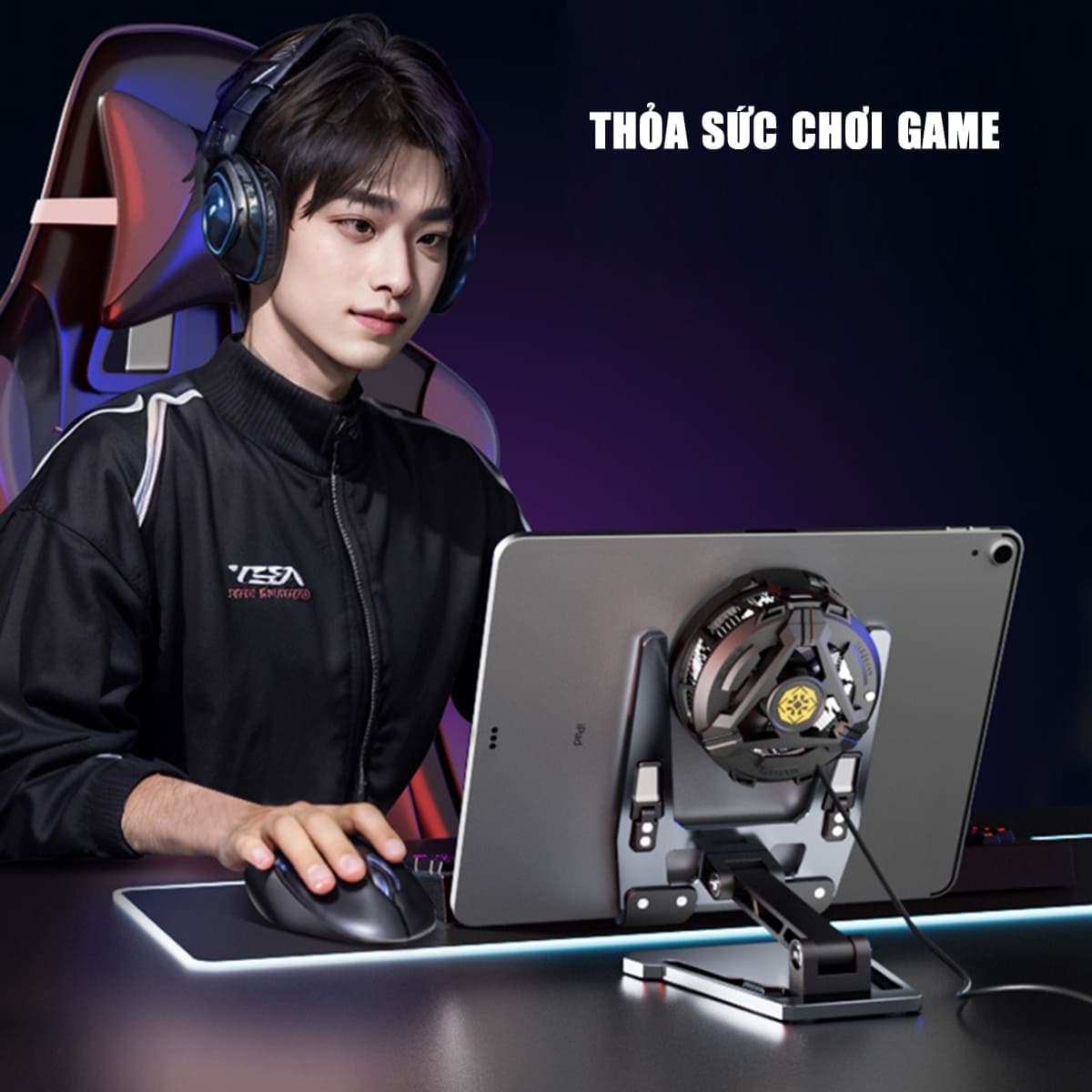 Giá đỡ điện thoại máy tính bảng Ipad hợp kim FZ01 hỗ trợ kẹp quạt tản nhiệt điện thoại sò lạnh - 6