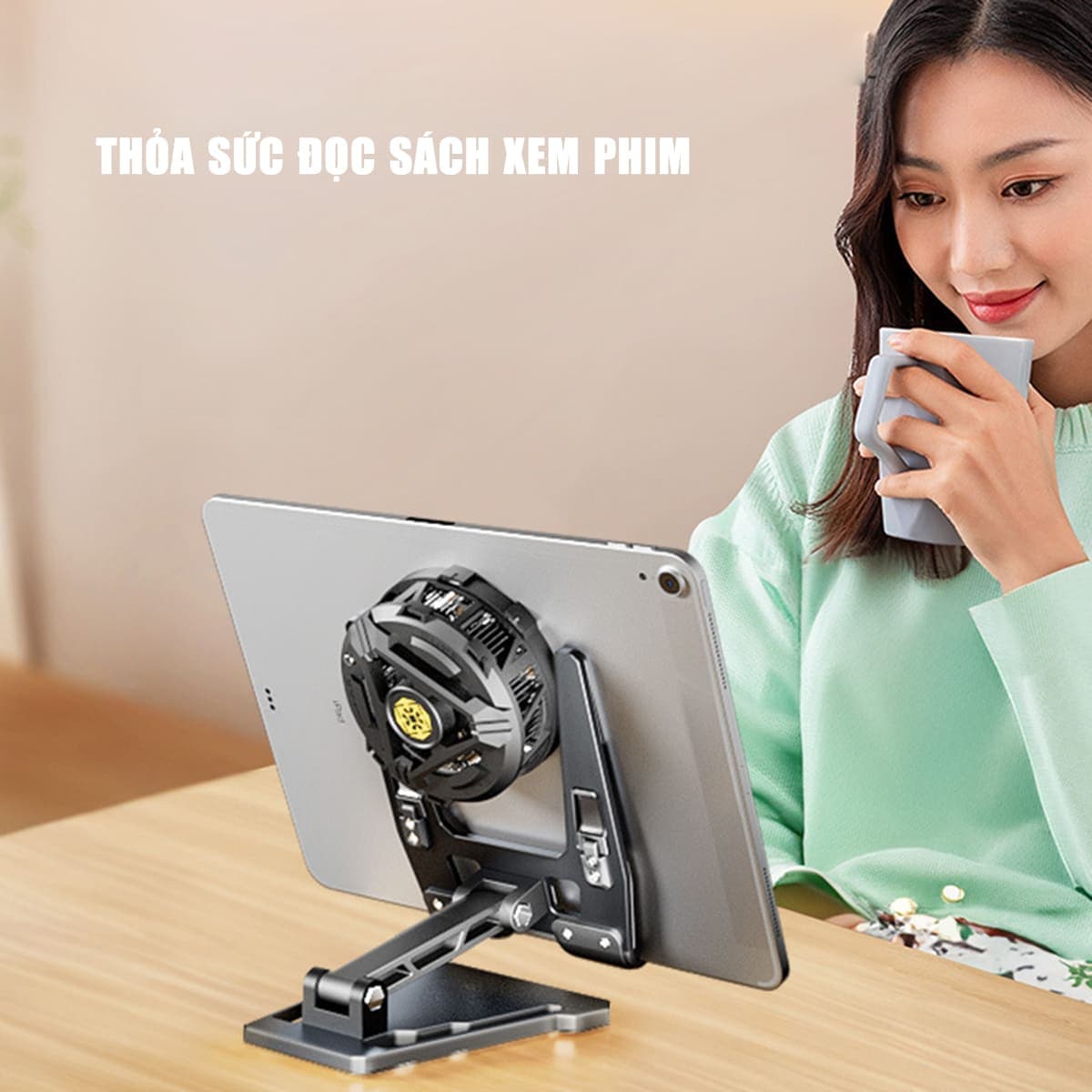 Giá đỡ điện thoại máy tính bảng Ipad hợp kim FZ01 hỗ trợ kẹp quạt tản nhiệt điện thoại sò lạnh - 9