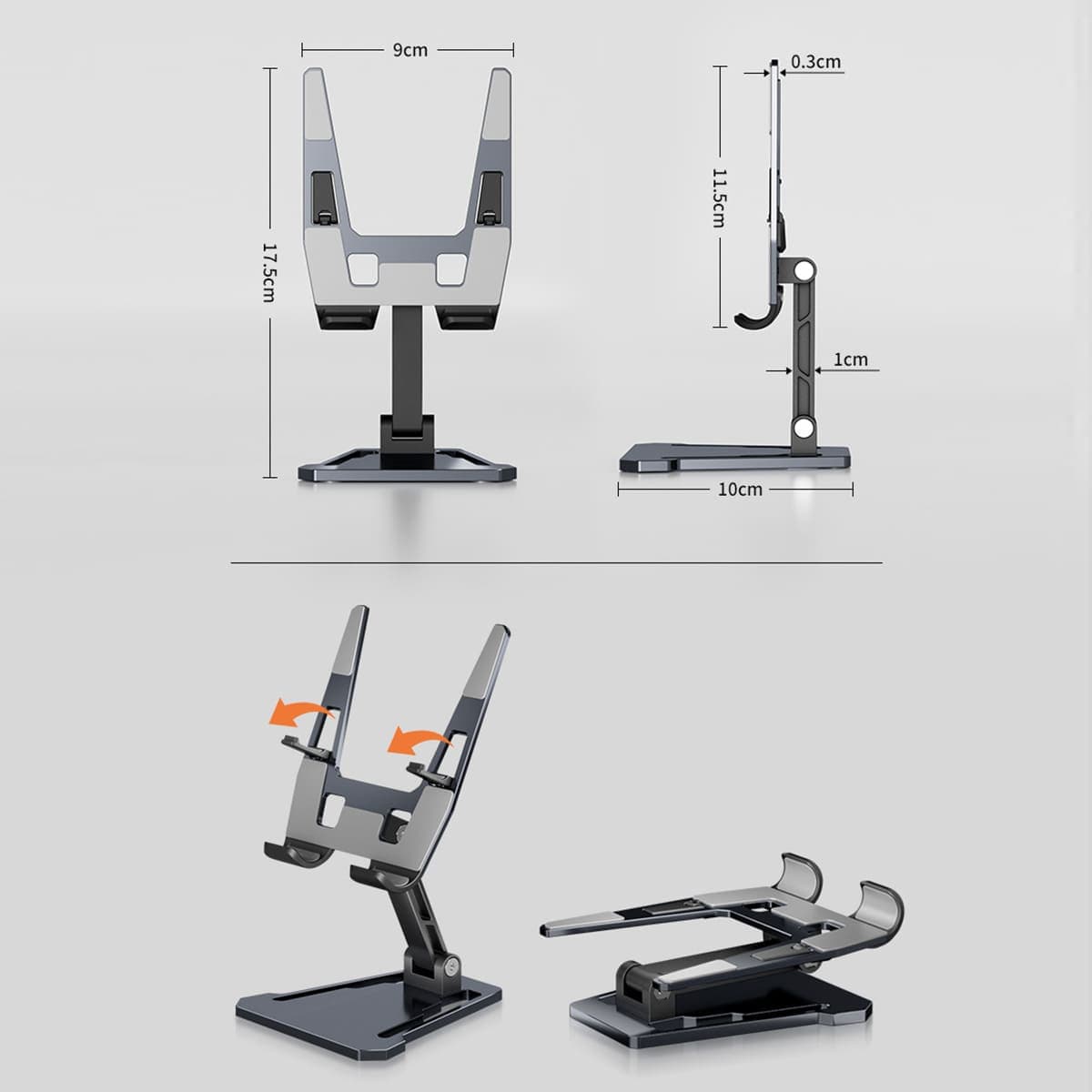 Giá đỡ điện thoại máy tính bảng Ipad hợp kim FZ01 hỗ trợ kẹp quạt tản nhiệt điện thoại sò lạnh - 4