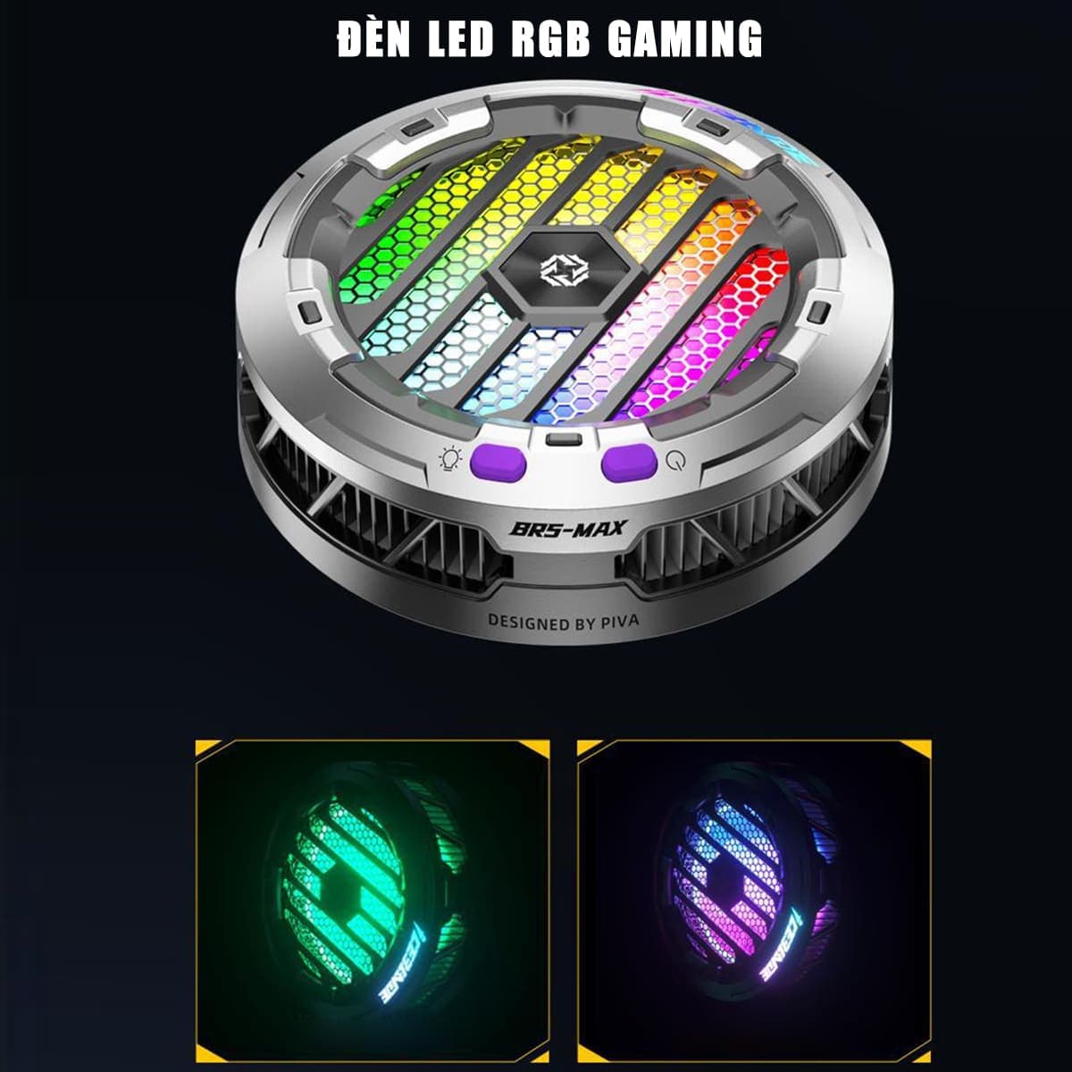 Quạt tản nhiệt máy tính bảng ipad X120 Ultra Max sò lạnh siêu lớn 50x50mm đóng băng full mặt công suất 30W - Piva BR5 Max - 5