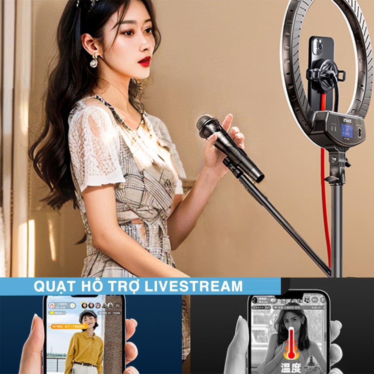 Quạt tản nhiệt điện thoại máy tính bảng chuyên dụng cho Livestream Z37 SE sò lạnh nước từ tính bản rút gọn - 4