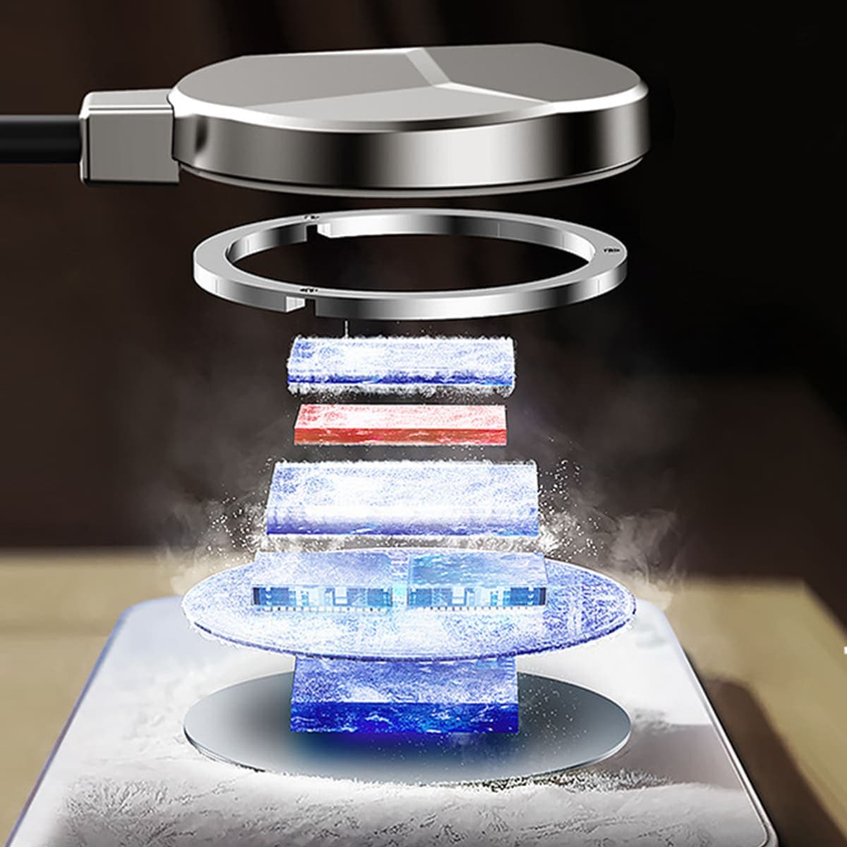 Quạt tản nhiệt điện thoại máy tính bảng chuyên dụng cho Livestream Z37 SE sò lạnh nước từ tính bản rút gọn - 8