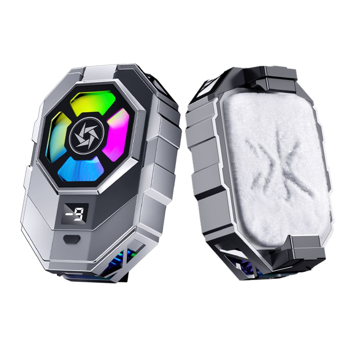 Quạt tản nhiệt điện thoại sò lạnh SL21 đóng băng full mặt sò lạnh siêu lớn 36x45mm hiển thị nhiệt độ - 2