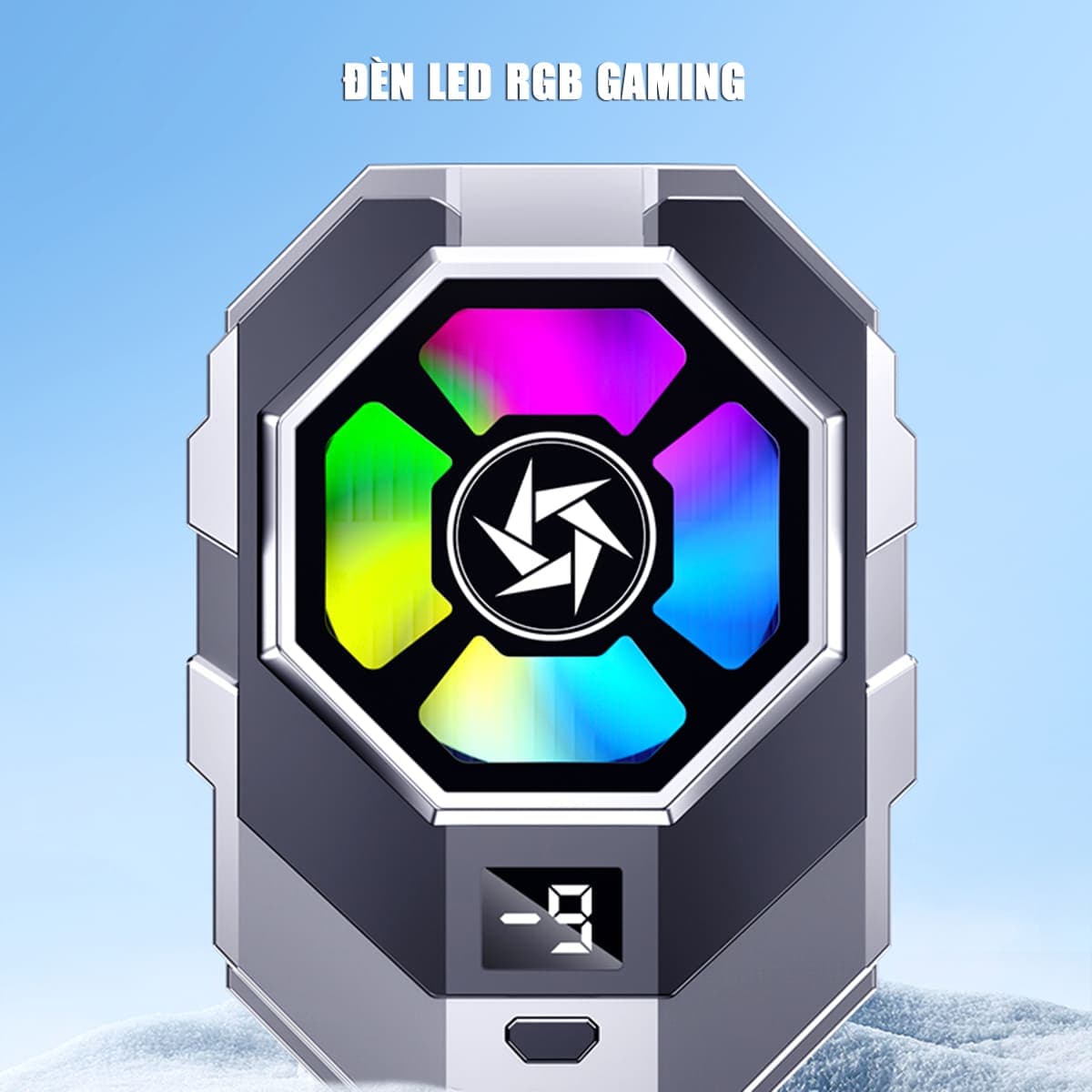 Quạt tản nhiệt điện thoại sò lạnh SL21 đóng băng full mặt sò lạnh siêu lớn 36x45mm hiển thị nhiệt độ - 5